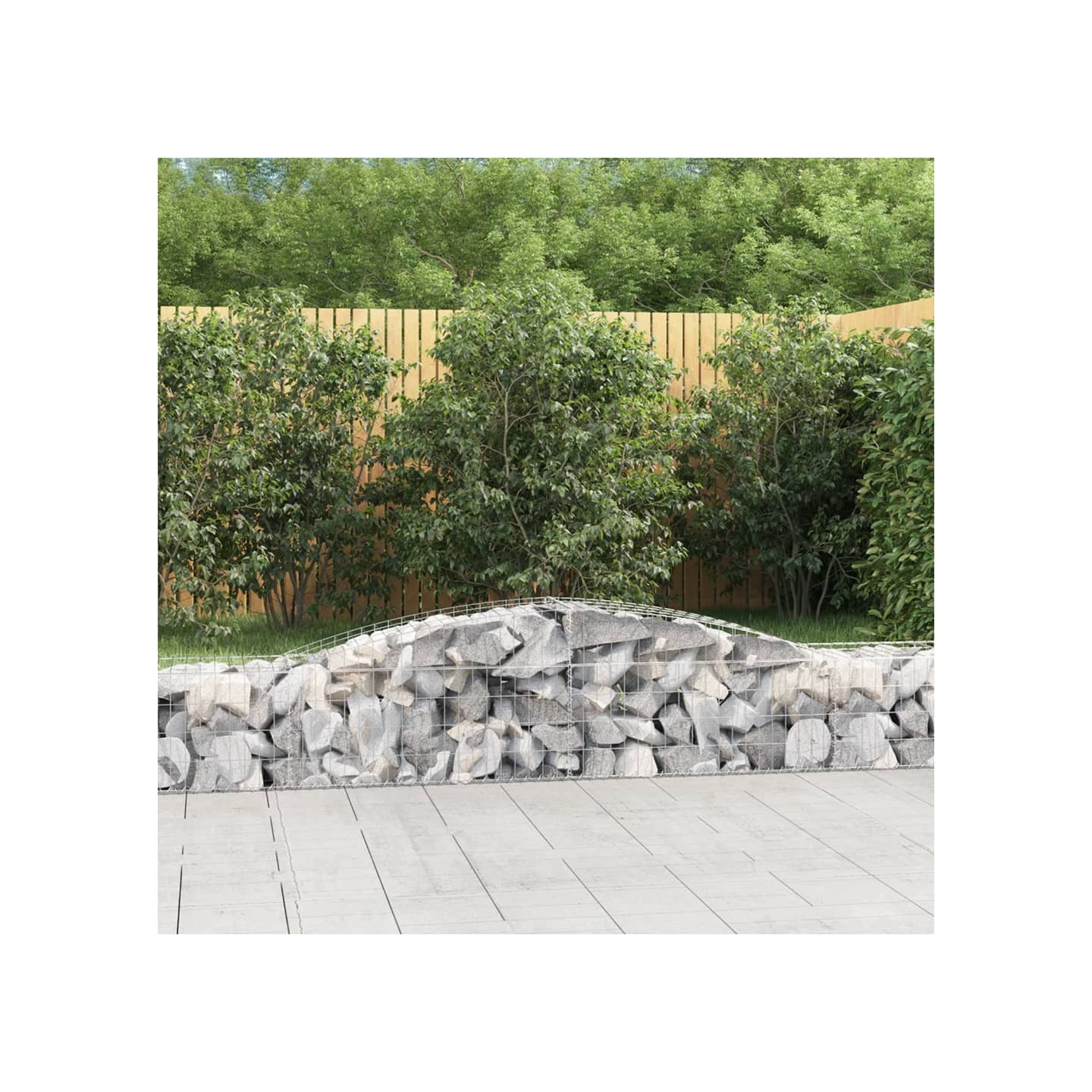 Paniers à gabions arqués 6 pcs 400x50x40/60 cm Fer galvanisé