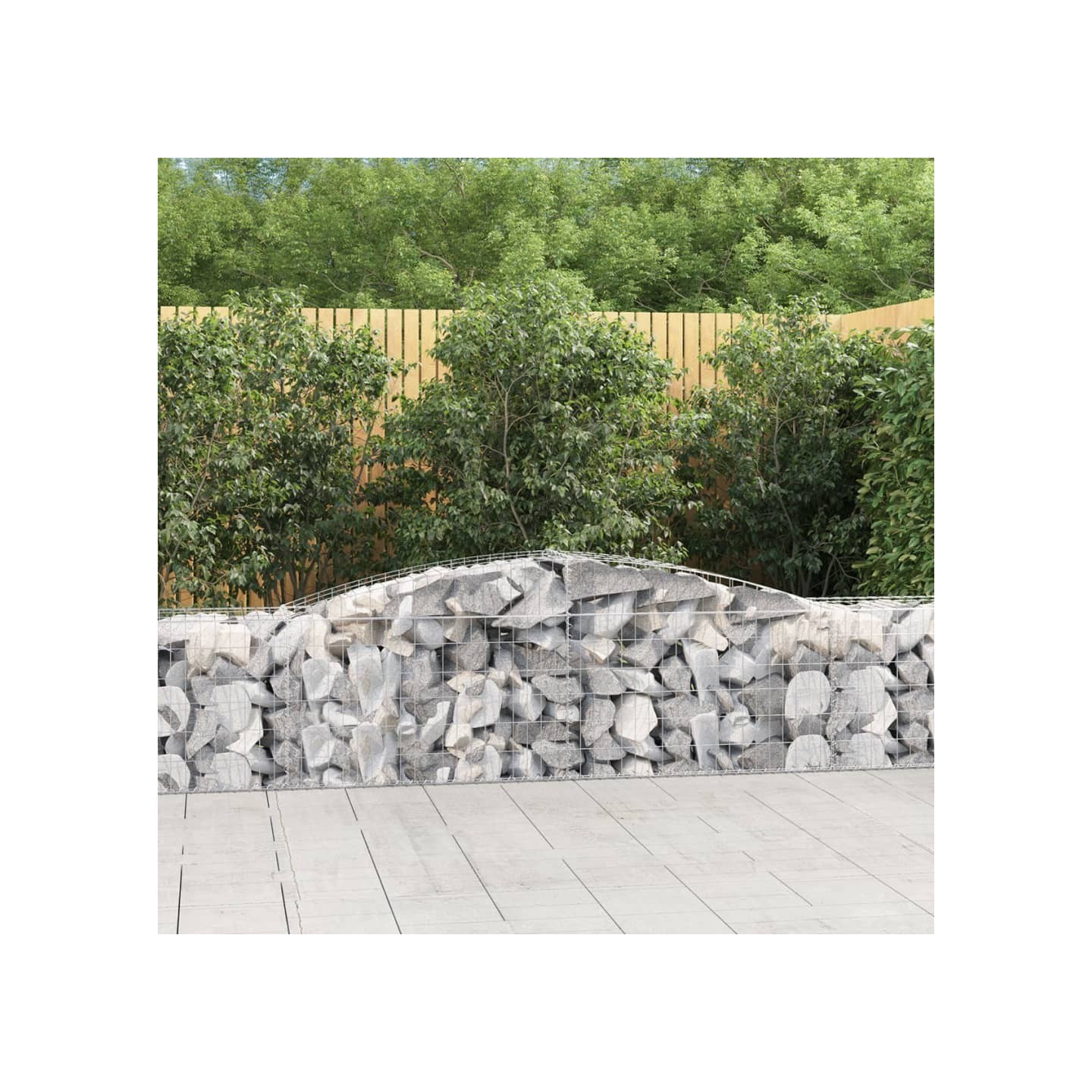 Paniers à gabions arqués 15 pcs 400x50x60/80 cm Fer galvanisé