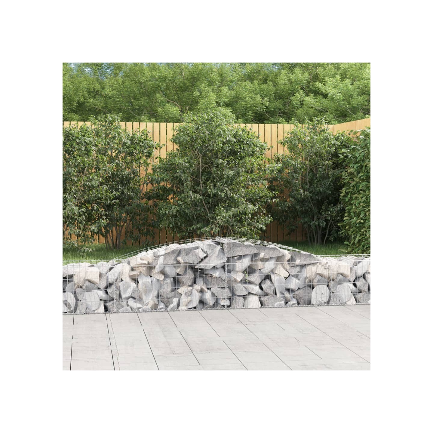Paniers à gabions arqués 7 pcs 400x50x40/60 cm Fer galvanisé