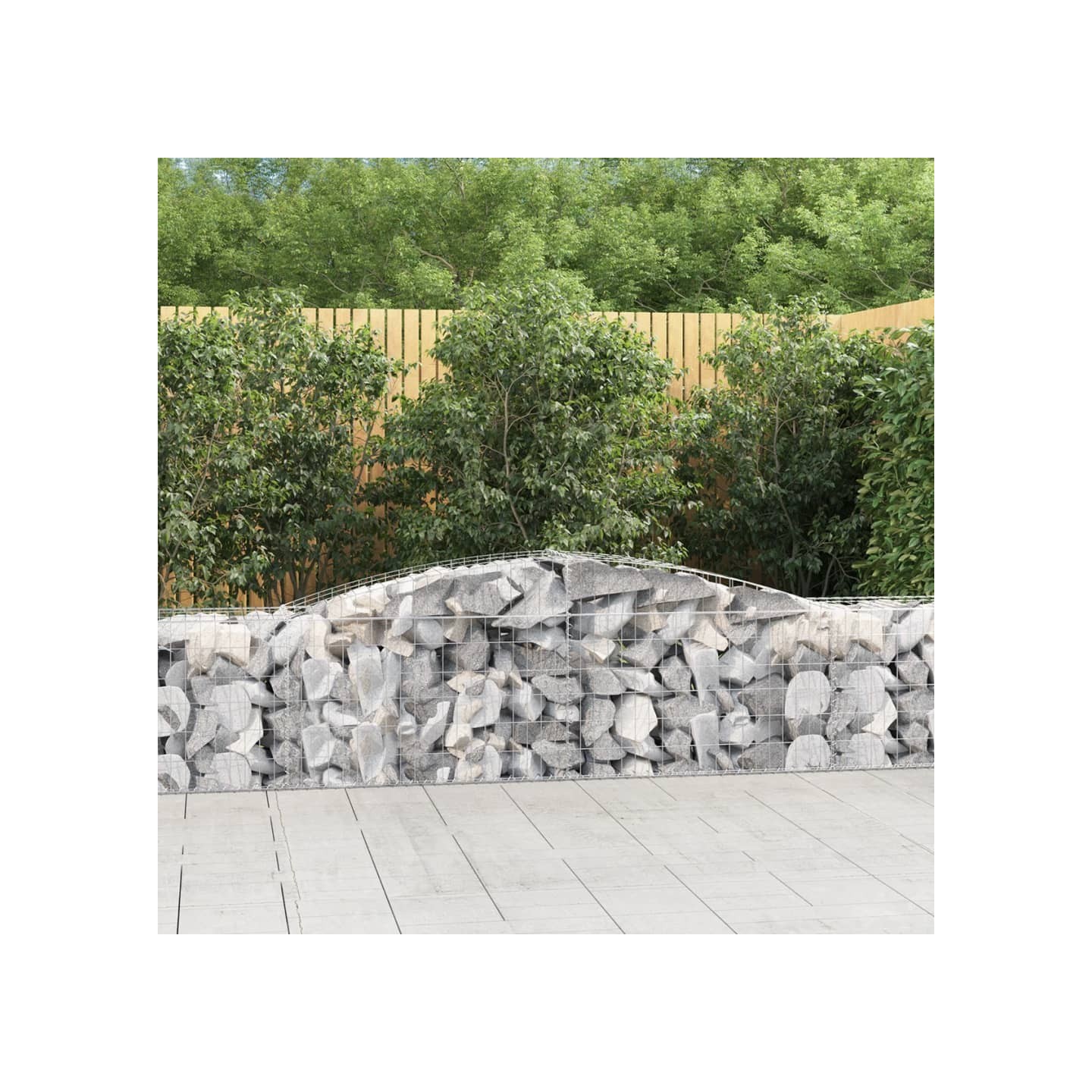 Paniers à gabions arqués 9 pcs 400x50x60/80 cm Fer galvanisé