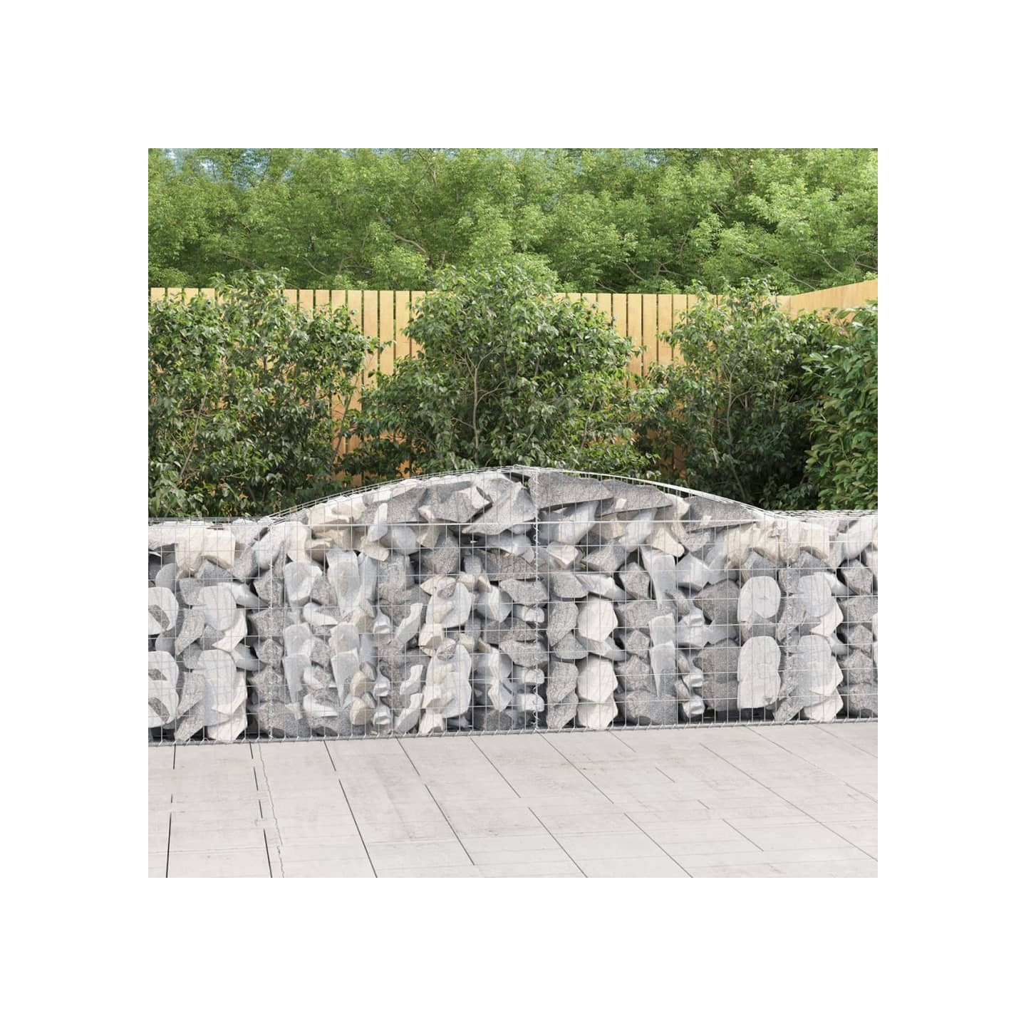 Paniers à gabions arqués 6 pcs 400x50x80/100 cm Fer galvanisé