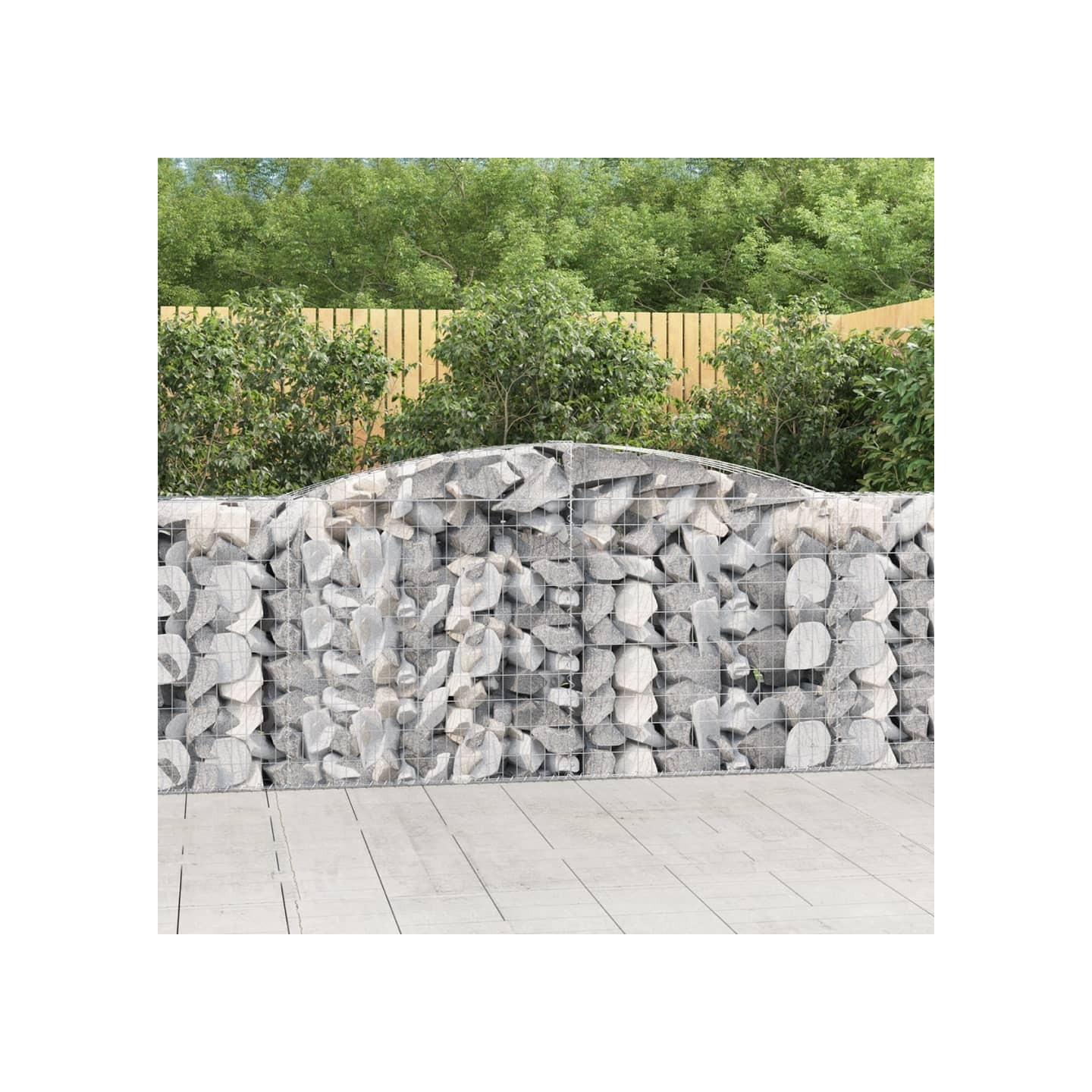 Paniers à gabions arqués 6 pcs 400x50x100/120 cm Fer galvanisé