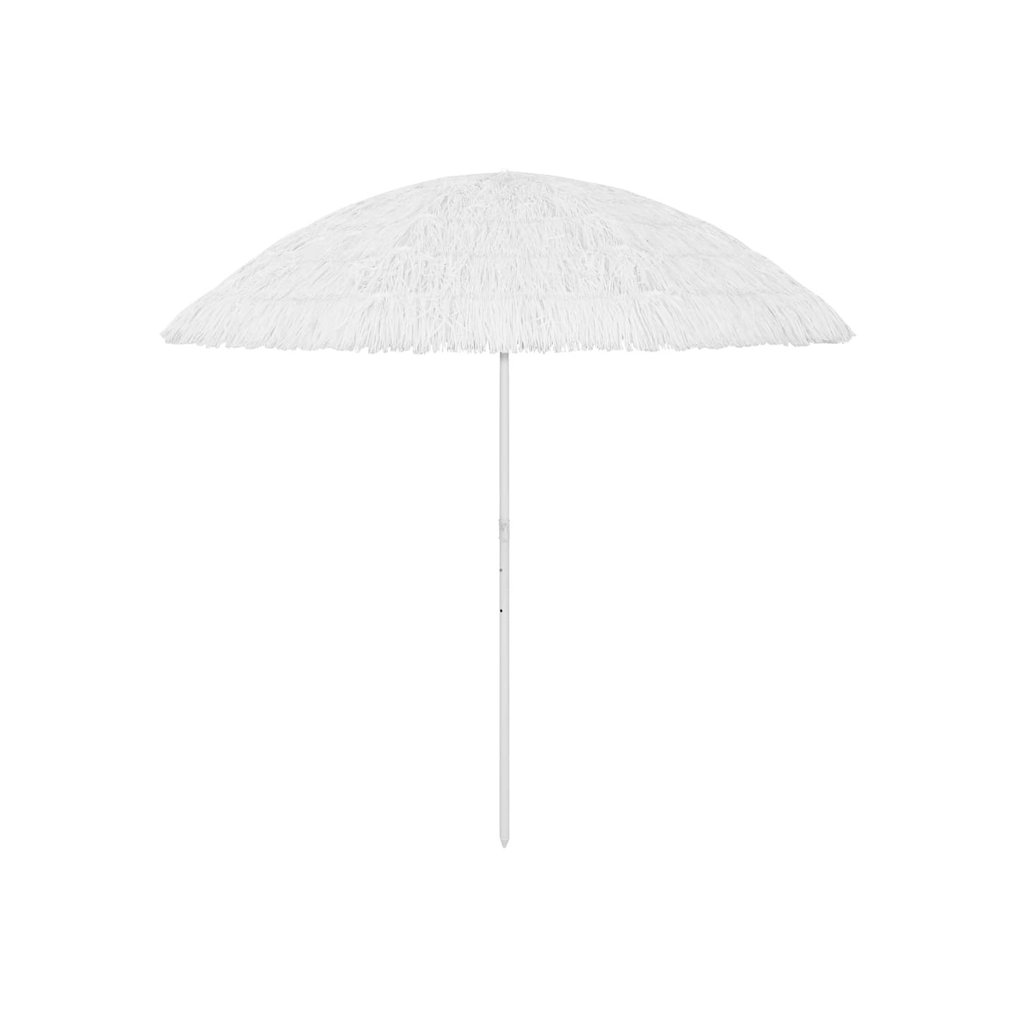 Parasol de plage Hawaii blanc 300 cm