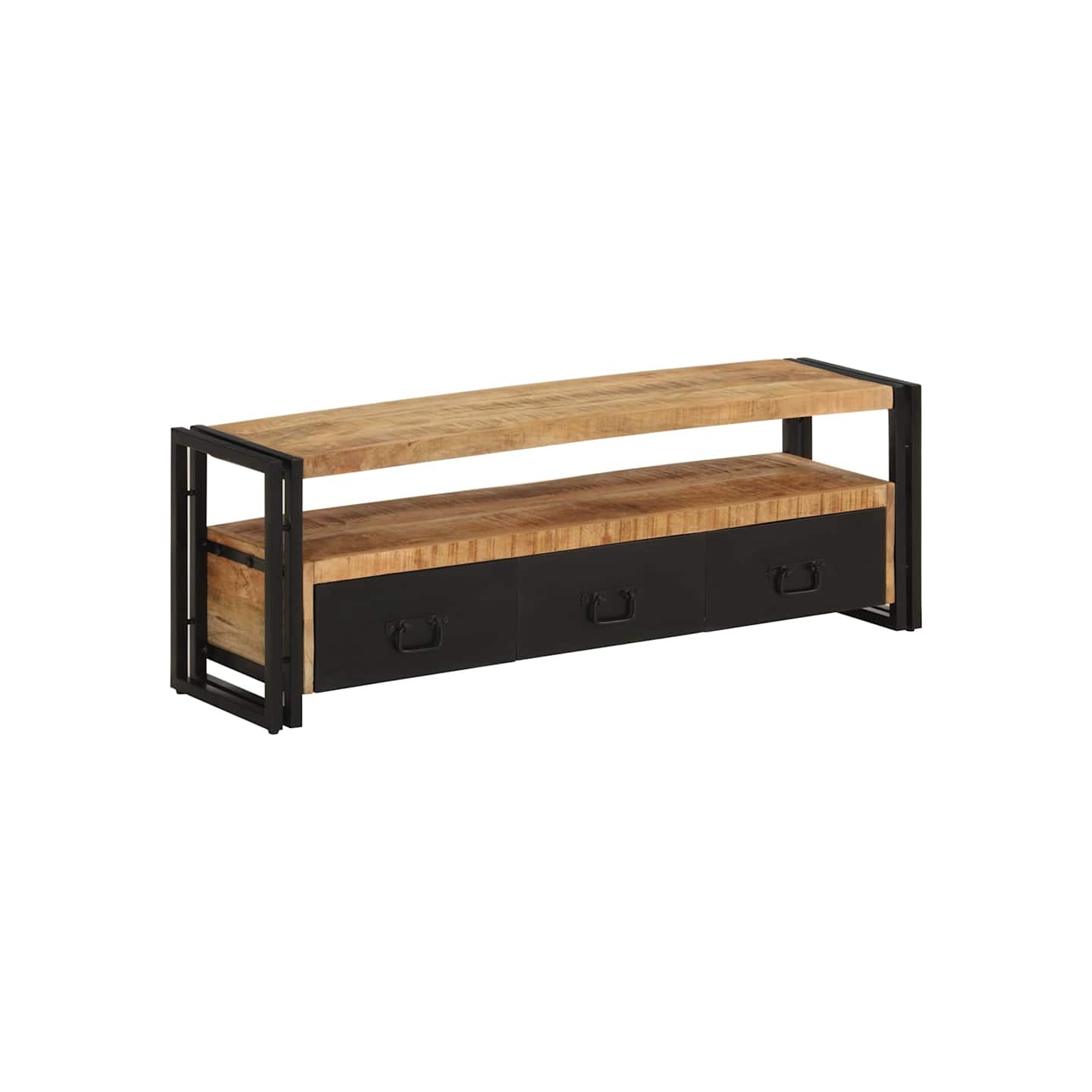 Meuble TV 120x30x40 cm Bois massif de manguier