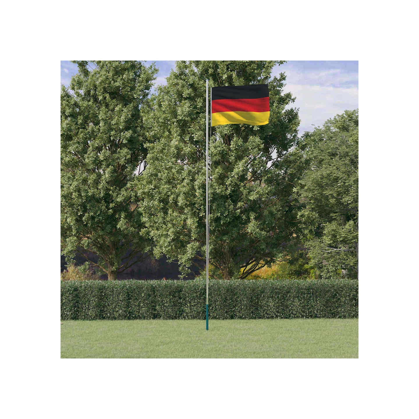 Drapeau de l'Allemagne et mât 6,08 m Aluminium