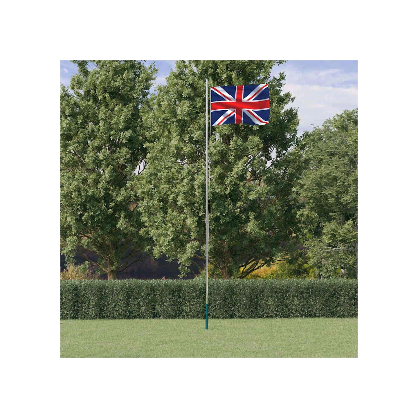 Drapeau du Royaume-Uni et mât 6,08 m Aluminium