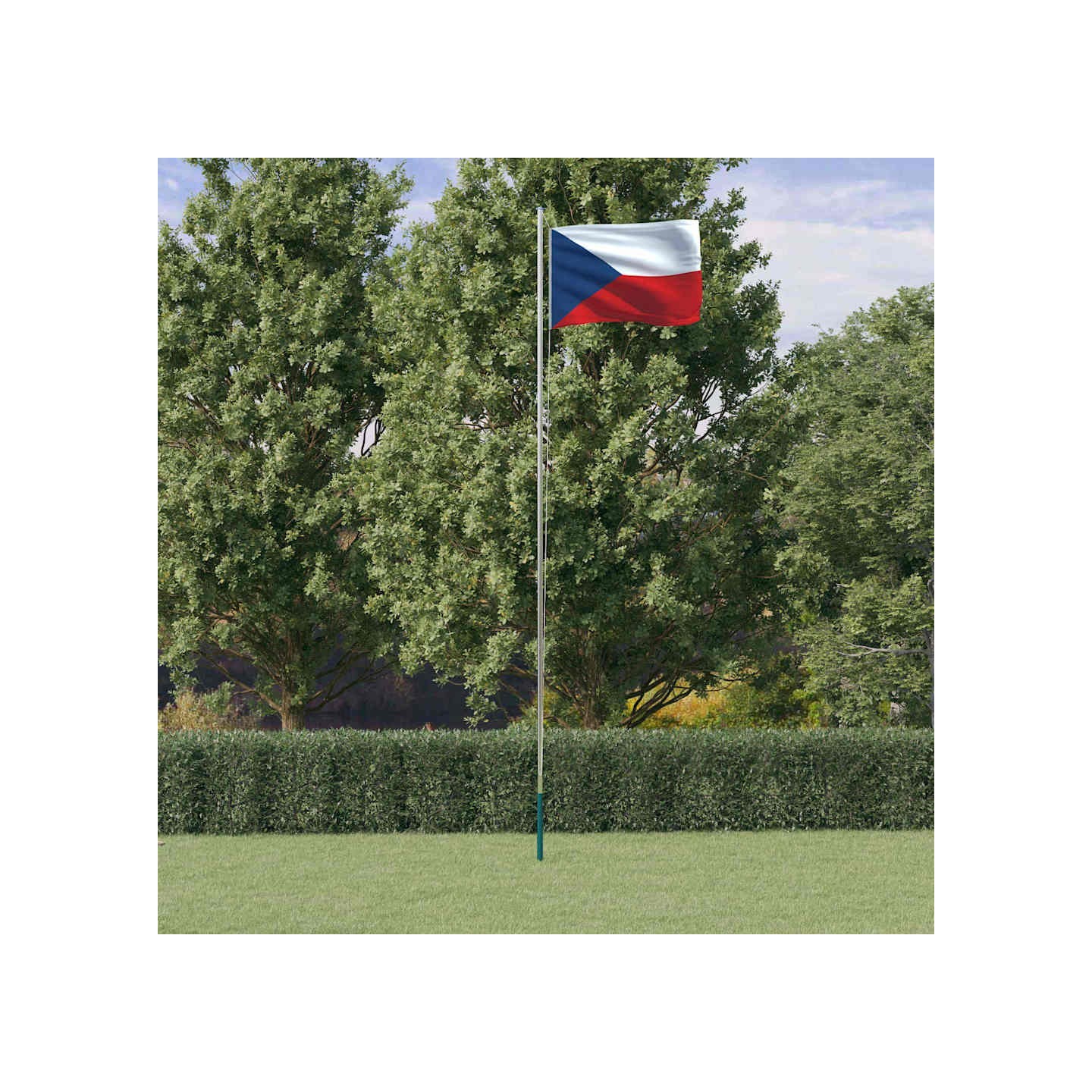 Drapeau tchèque et mât 6,08 m Aluminium