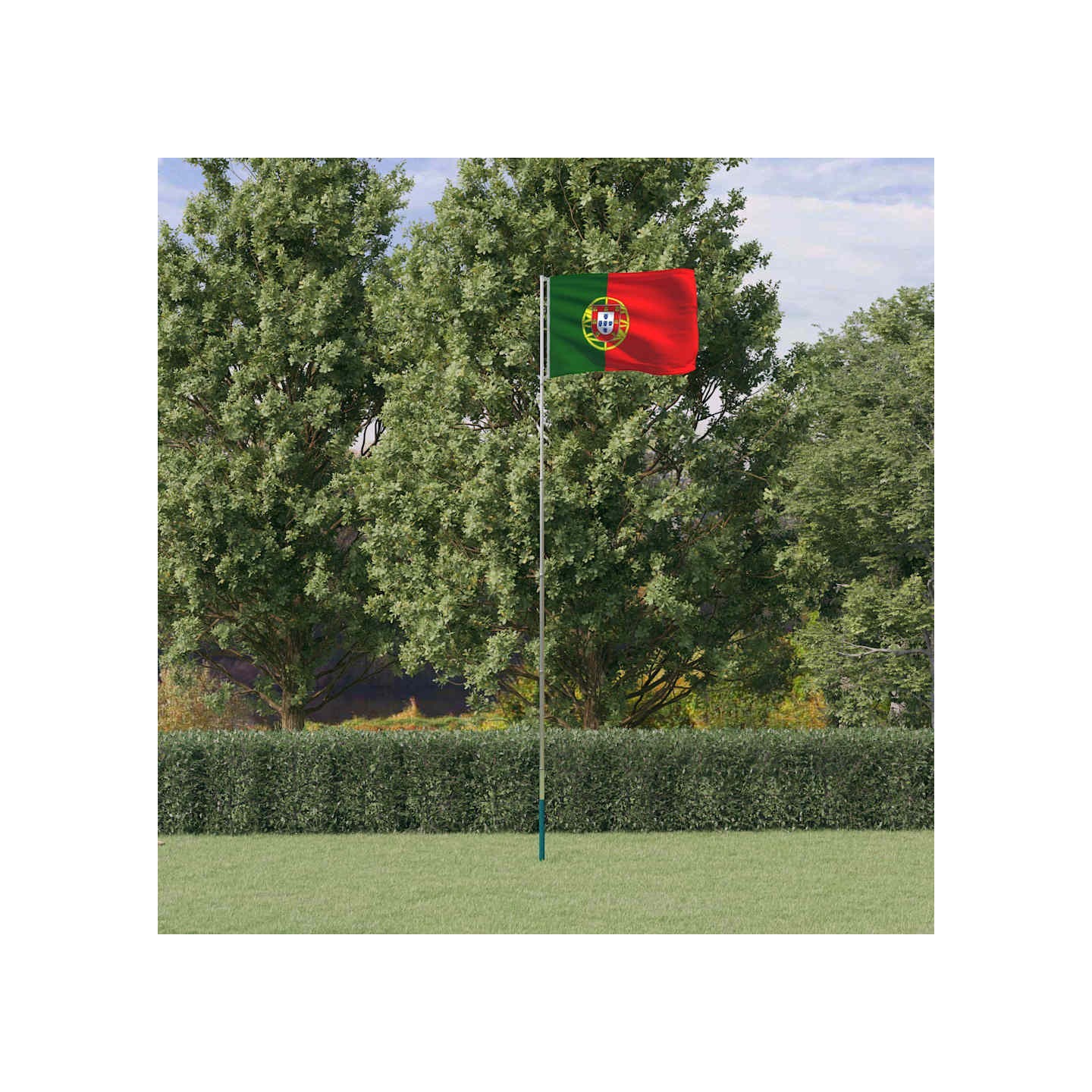 Drapeau du Portugal et mât 5,5 m Aluminium
