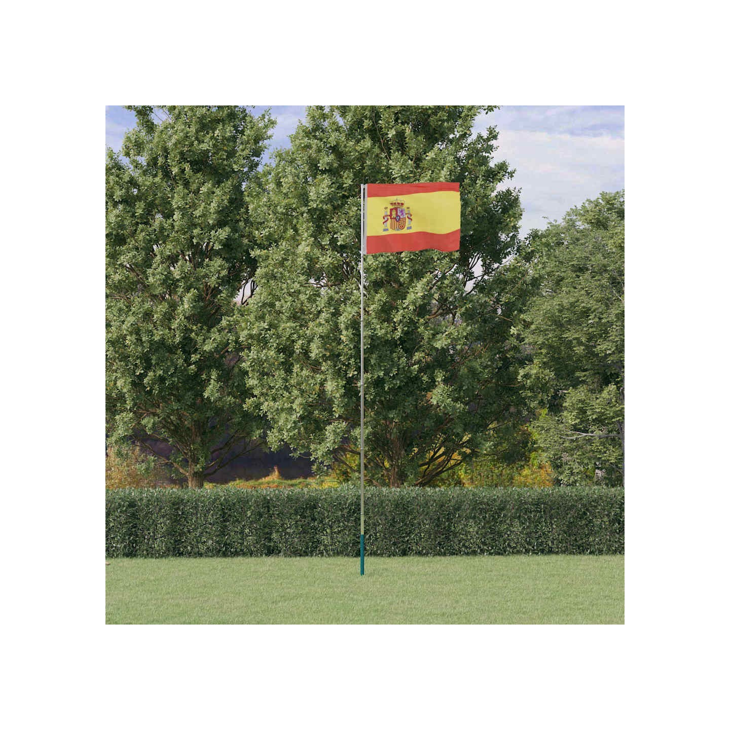 Drapeau de l'Espagne et mât 5,5 m Aluminium