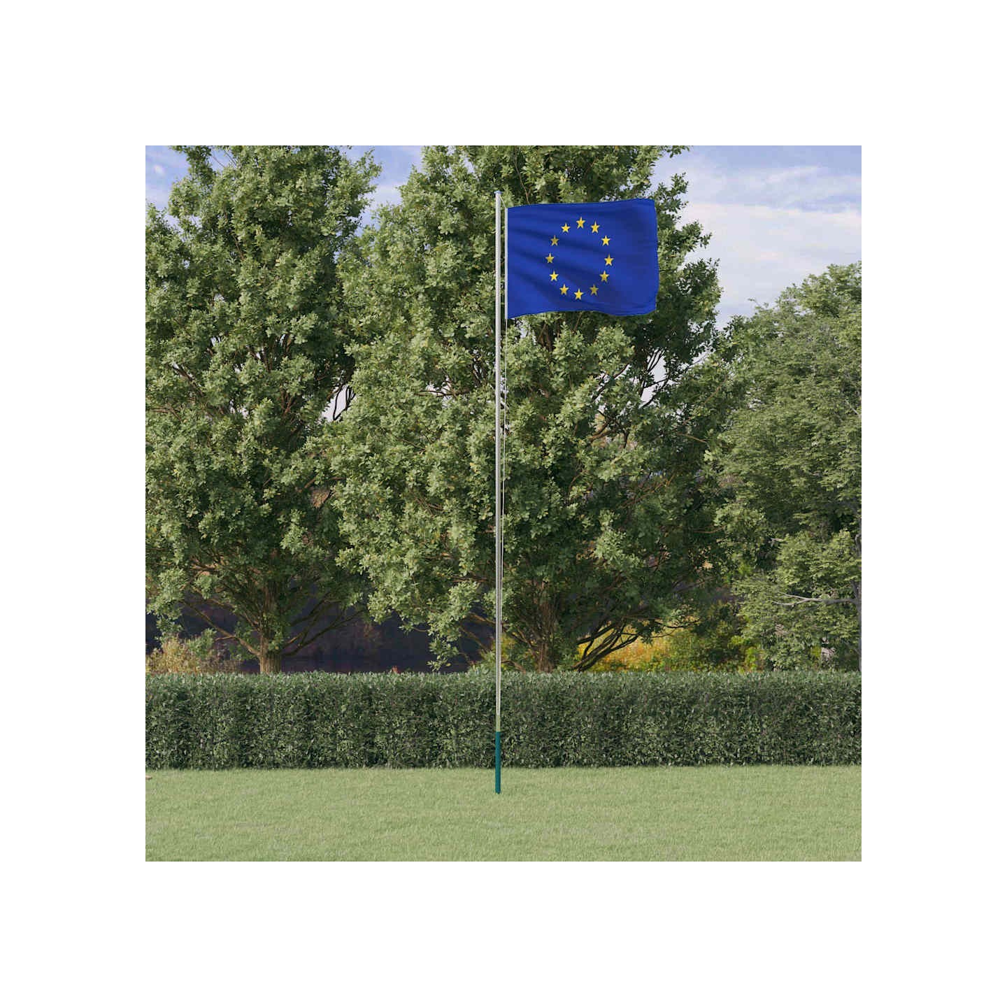 Drapeau de l'Europe et mât 6,08 m Aluminium