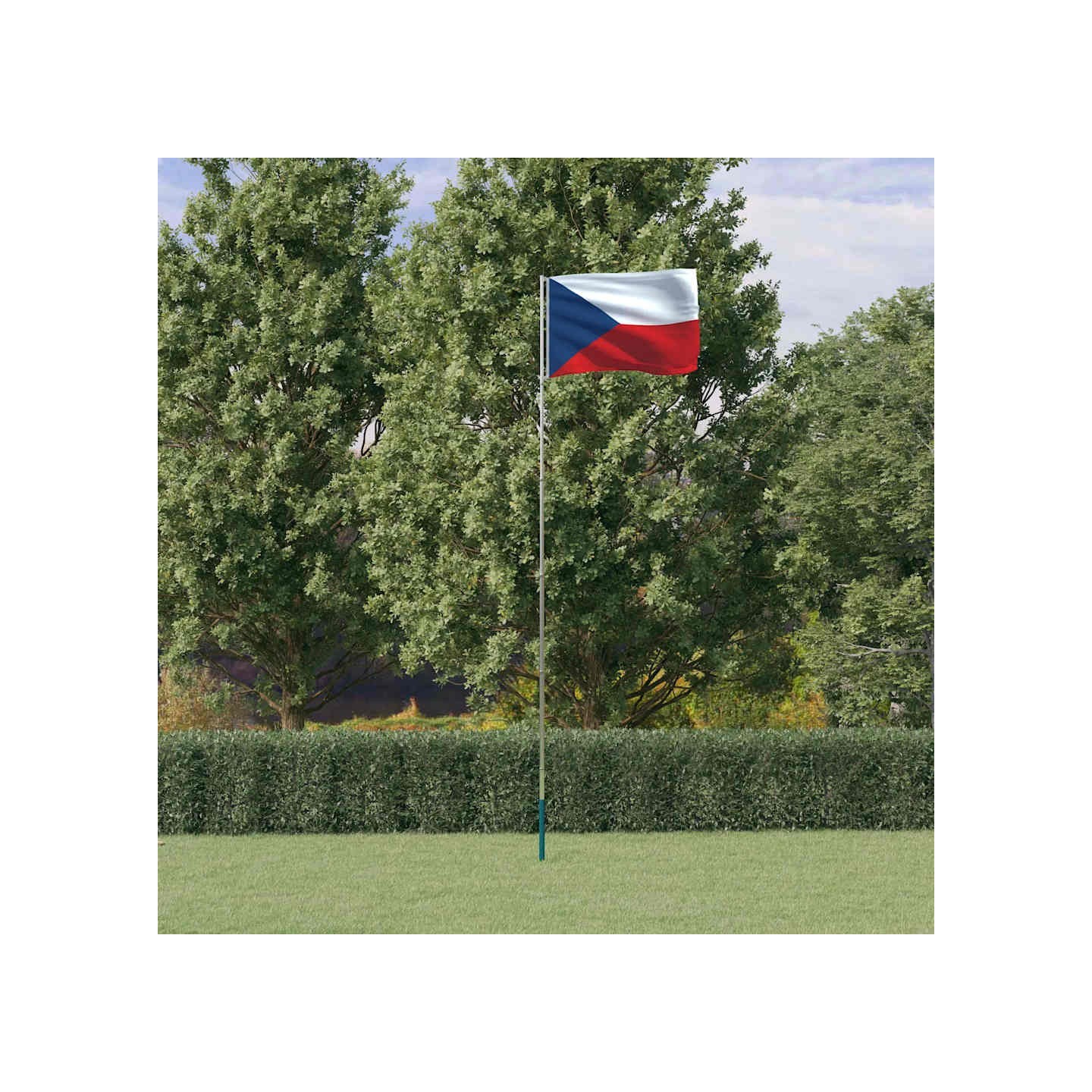 Drapeau tchèque et mât 5,5 m Aluminium