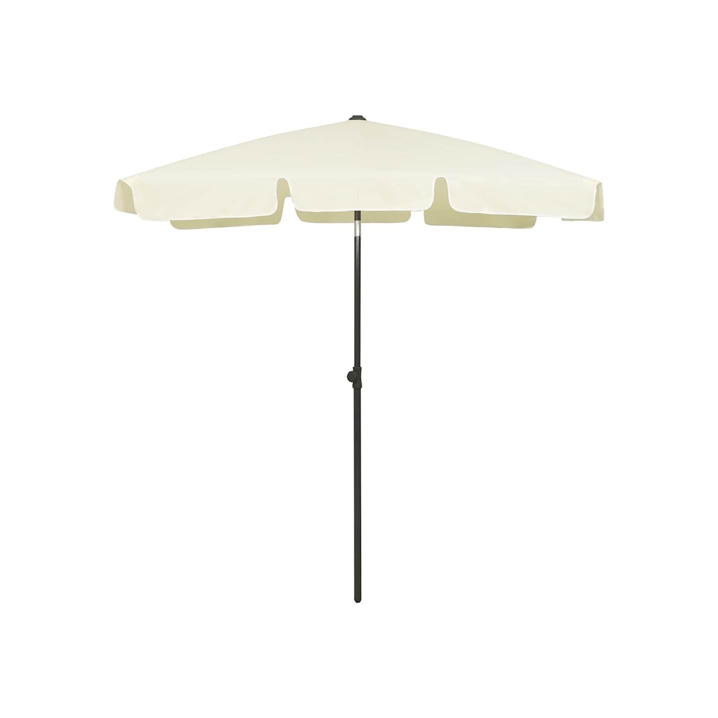 Parasol de plage jaune sable 180x120 cm