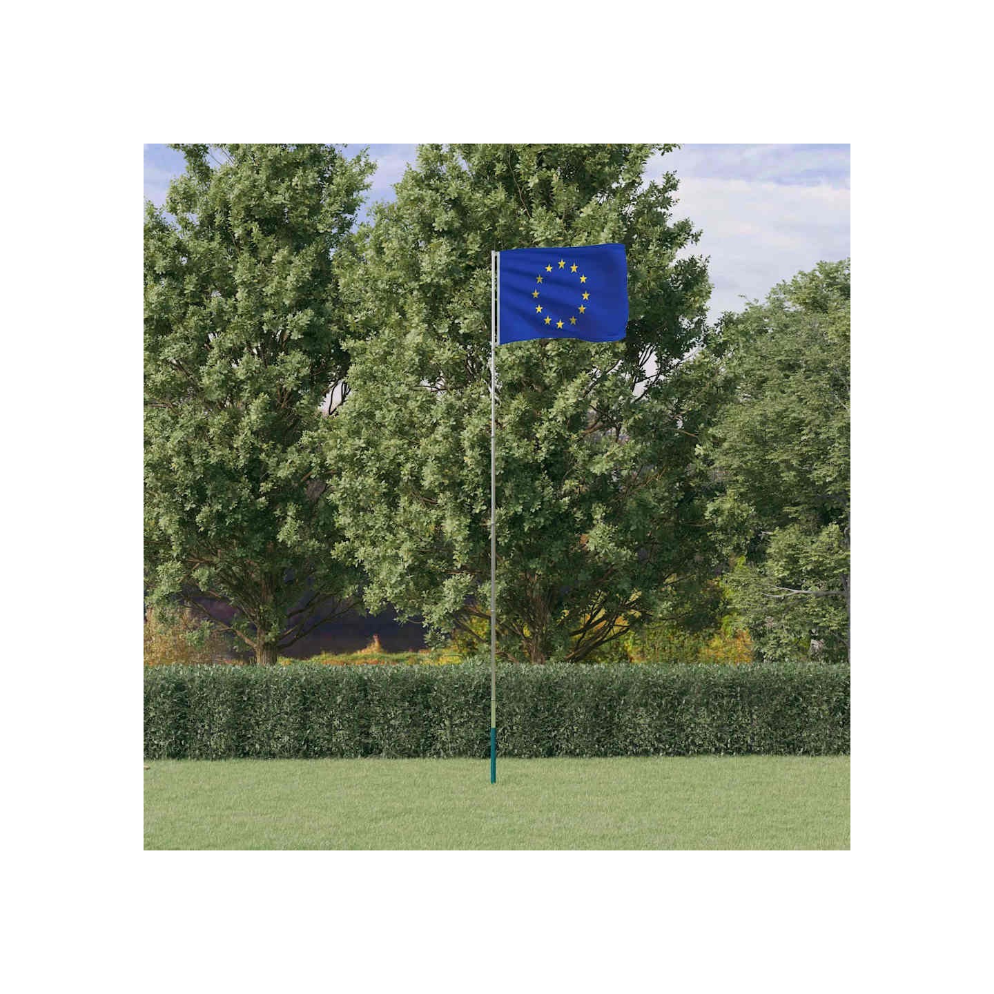 Drapeau de l'Europe et mât 5,5 m Aluminium