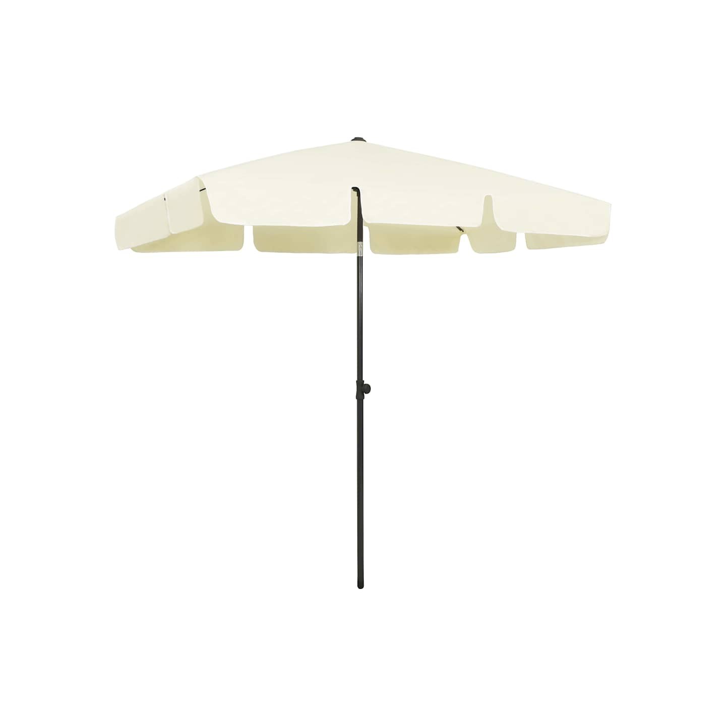 Parasol de plage jaune sable 200x125 cm