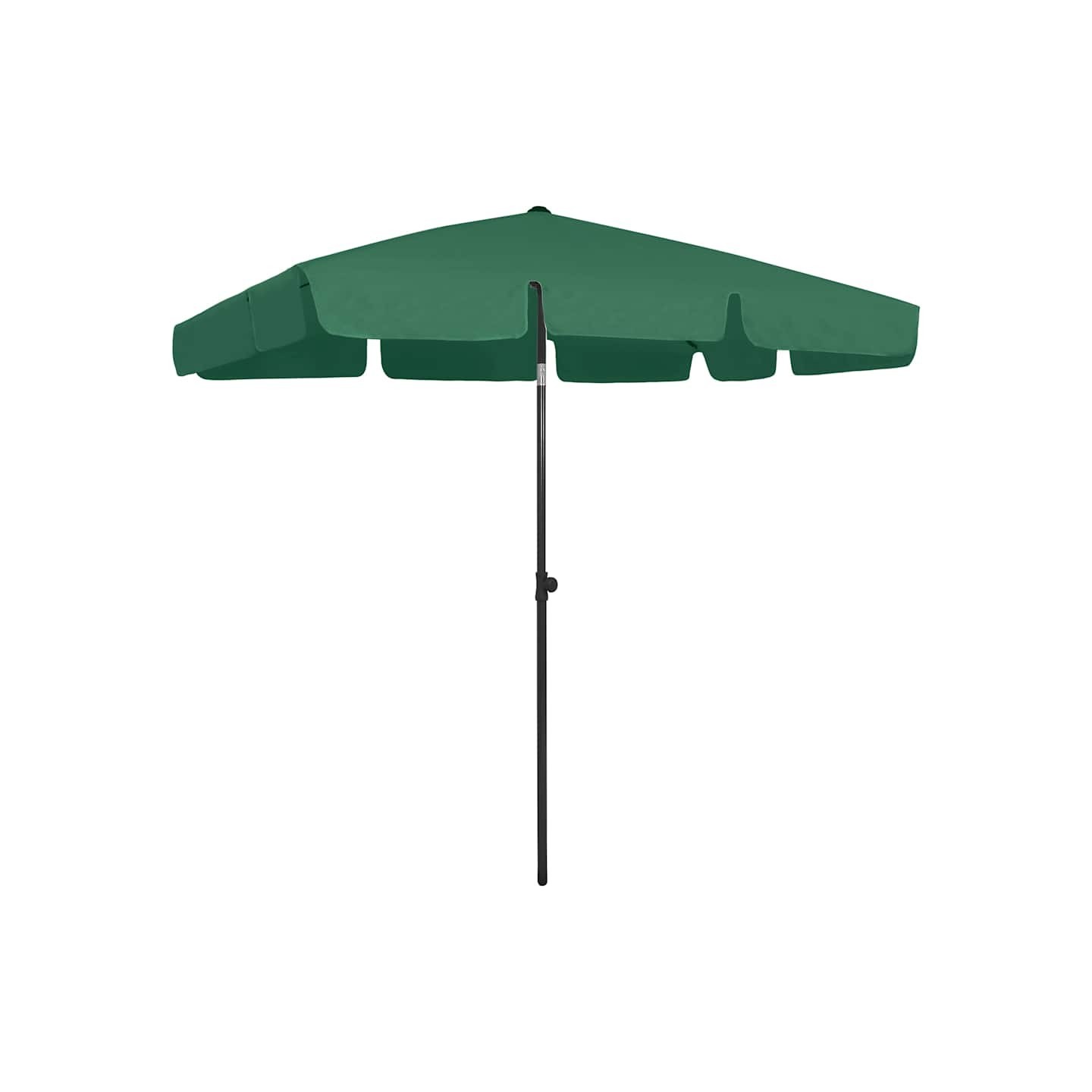 Parasol de plage vert 200x125 cm