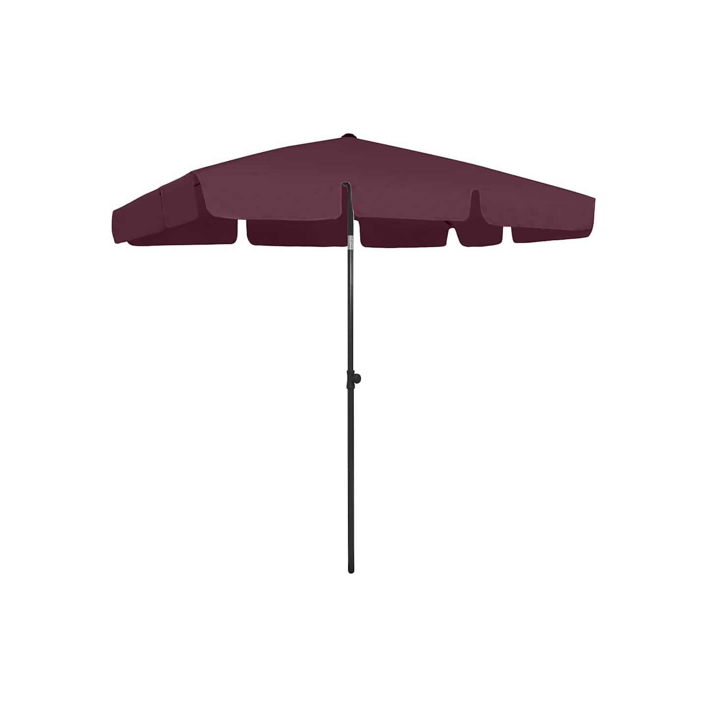 Parasol de plage rouge bordeaux 200x125 cm