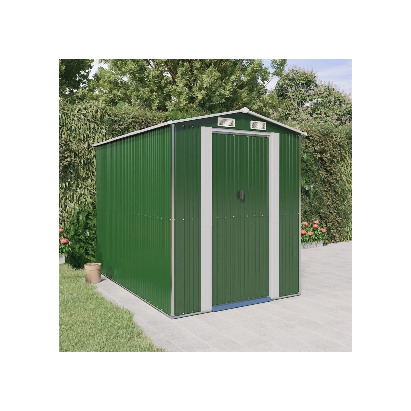 Abri de jardin Vert 192x274x223 cm Métal galvanisé