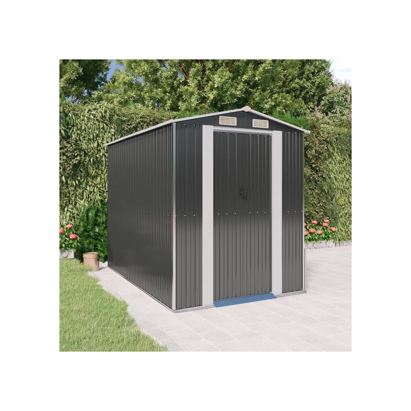 Abri de jardin Anthracite 192x274x223 cm Acier galvanisé