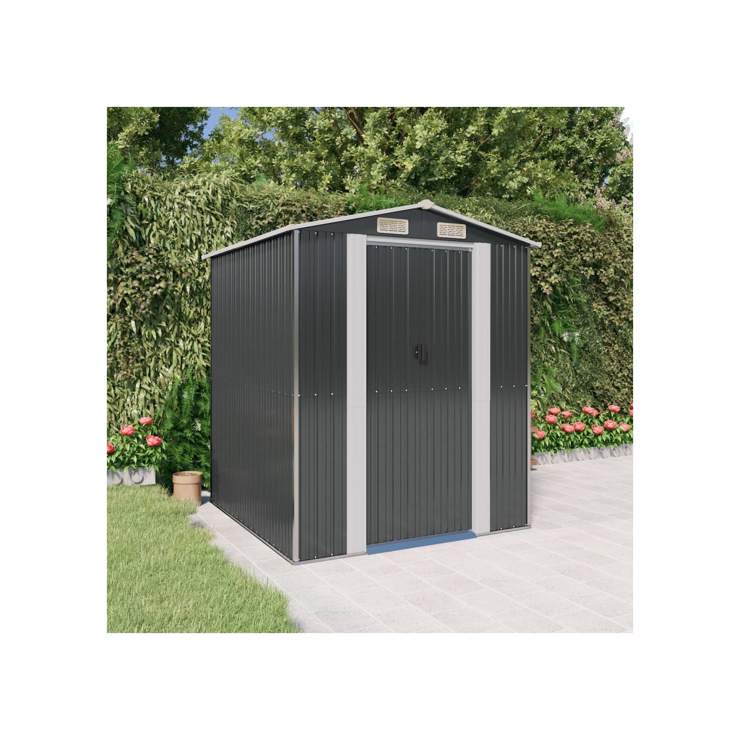 Abri de jardin Anthracite 192x191x223 cm Métal galvanisé