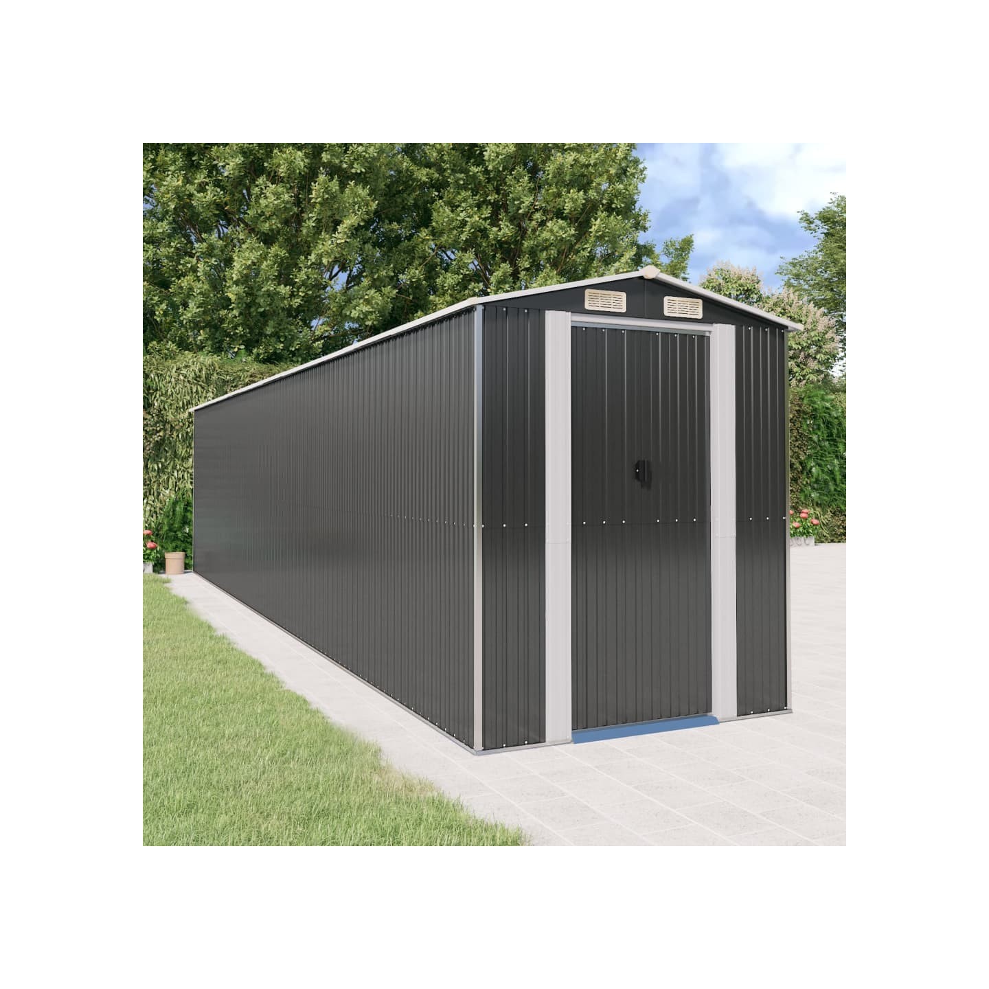Abri de jardin Anthracite 192x855x223 cm Métal galvanisé