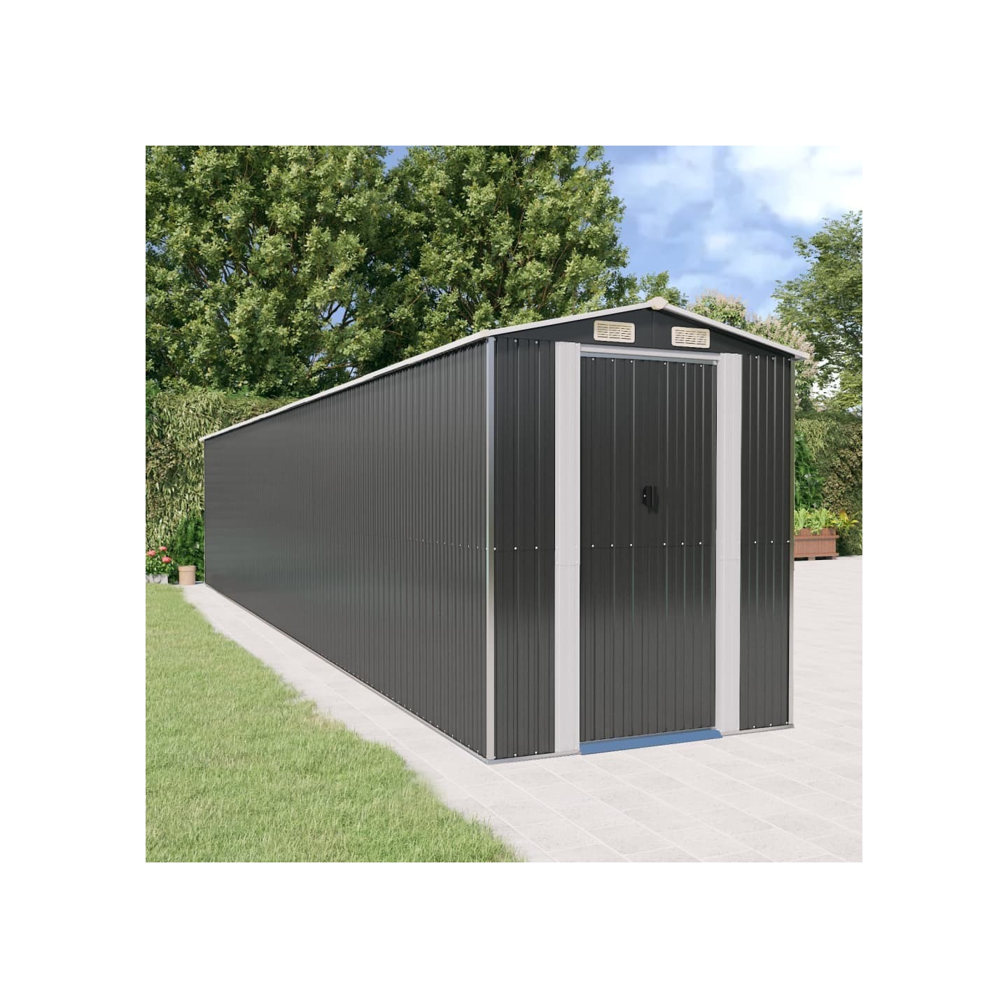 Abri de jardin Anthracite 192x1021x223 cm Métal galvanisé