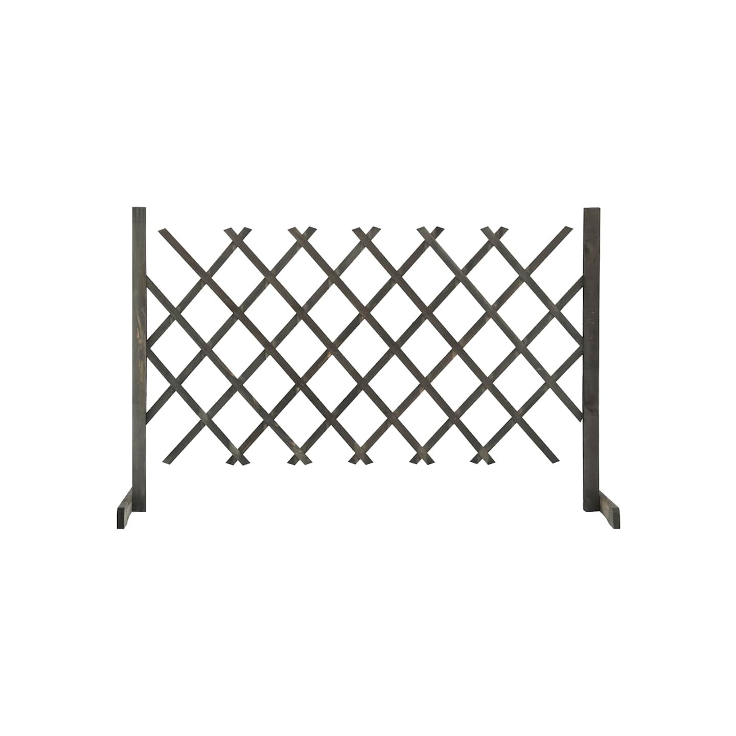 Clôture en treillis de jardin Gris 120x90 cm Bois de sapin