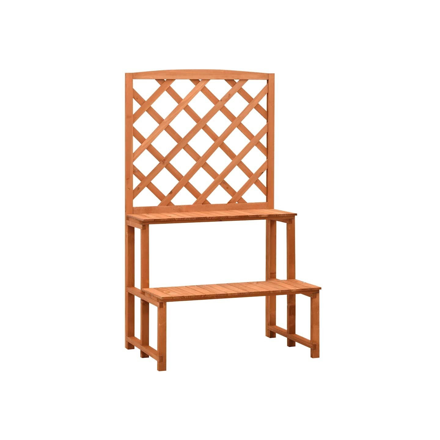 Support de plantes et treillis Orange 70x42x120cm Bois de sapin