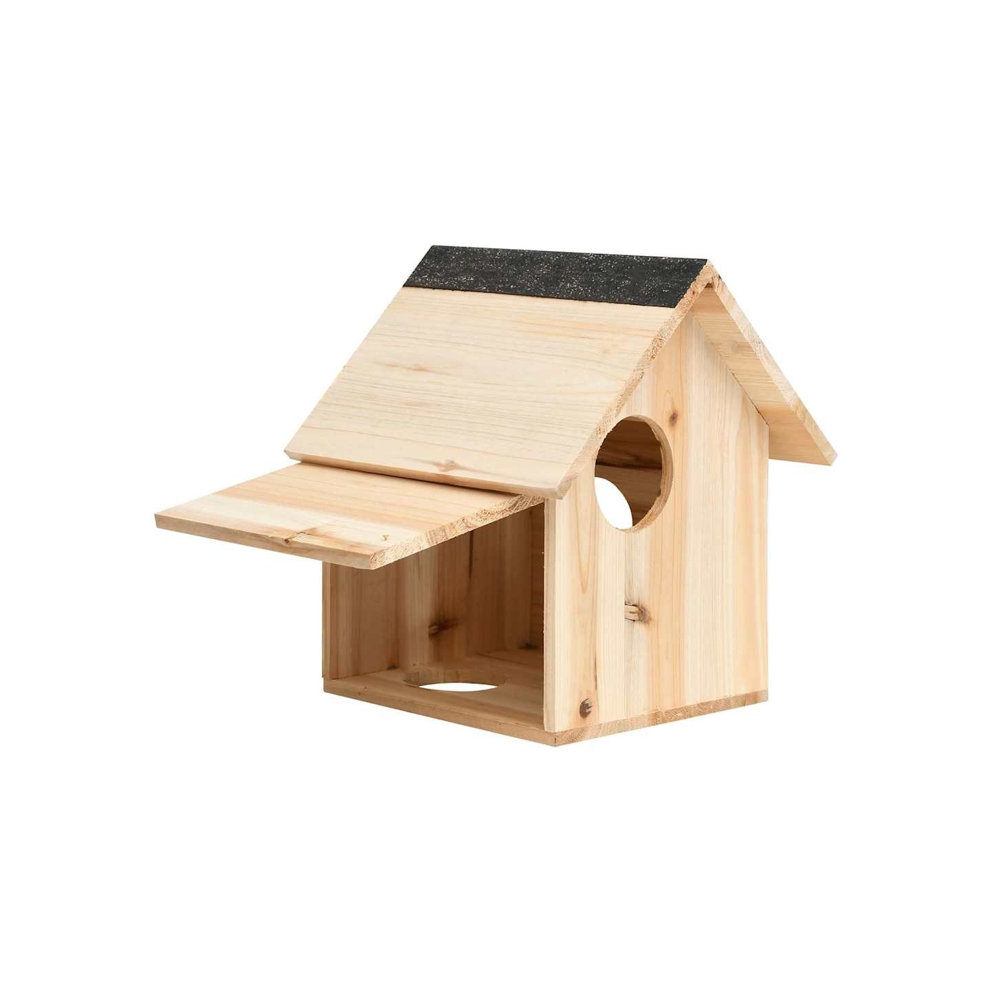 Maison pour écureuils Bois de sapin massif 26x25x29 cm
