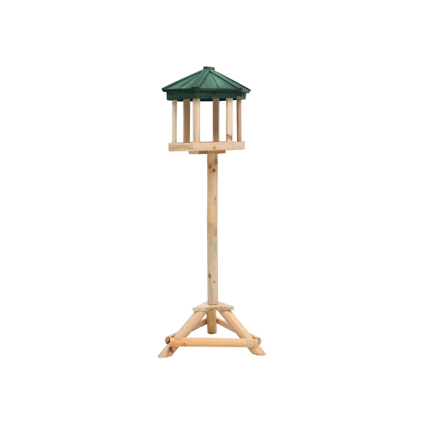 Mangeoire à oiseaux sur pied Bois de sapin 33x110 cm
