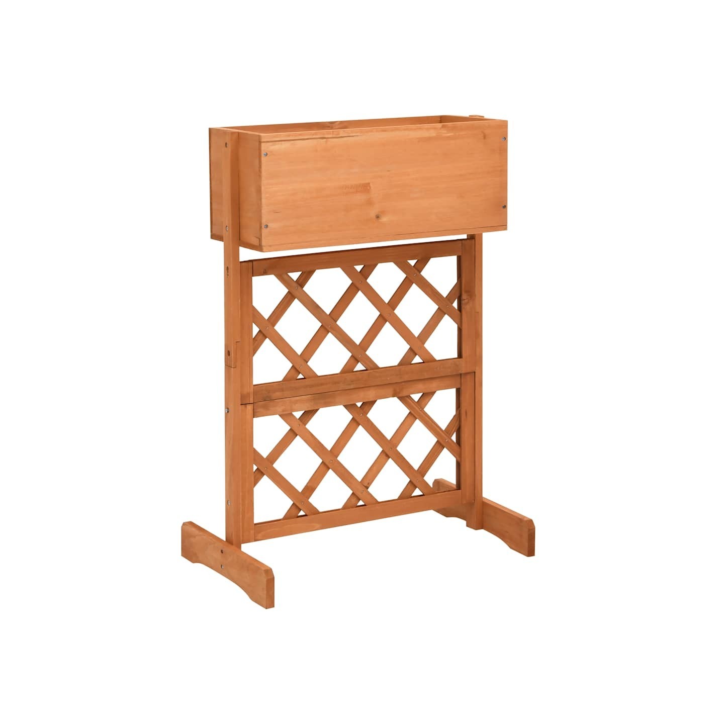 Jardinière à treillis de jardin Orange 45x30x74cm Bois de sapin