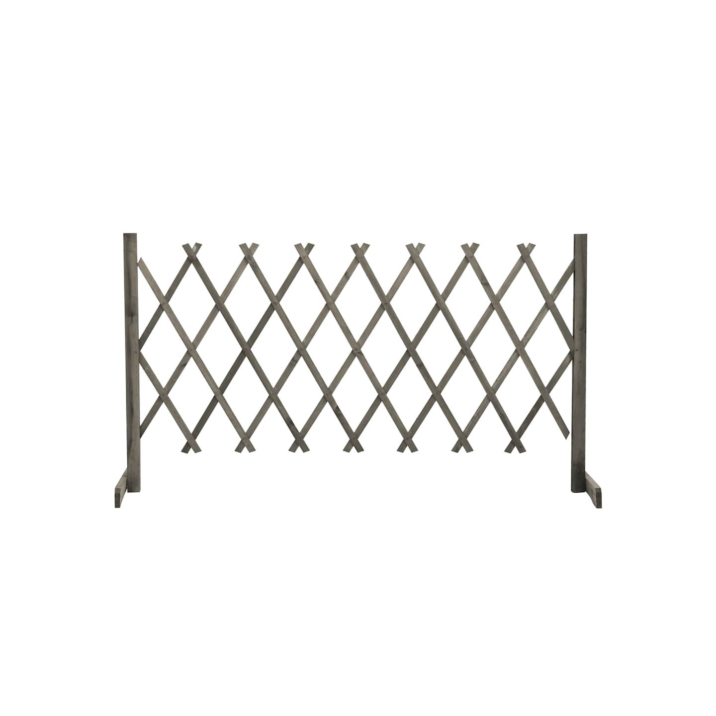 Clôture en treillis de jardin Gris 150x80 cm Bois de sapin