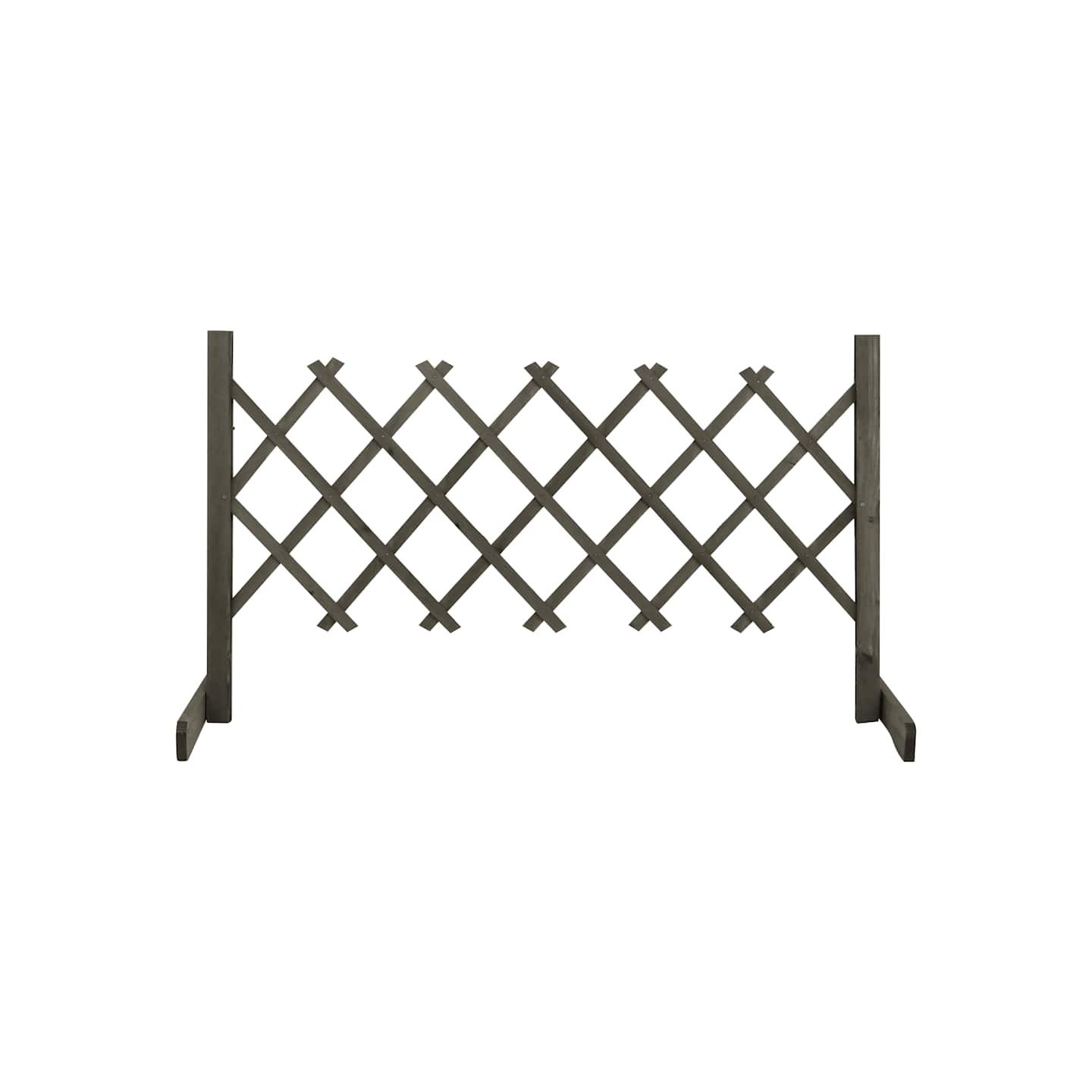 Clôture en treillis de jardin Gris 120x60 cm Bois de sapin