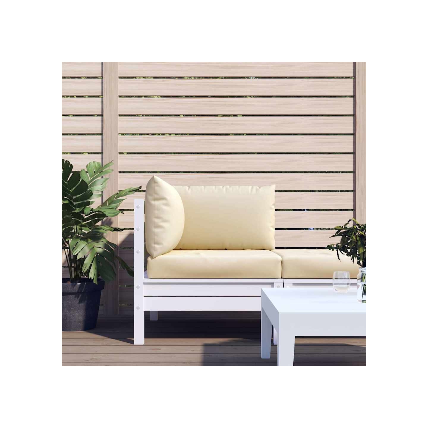 Coussins de palette lot de 3 beige tissu oxford