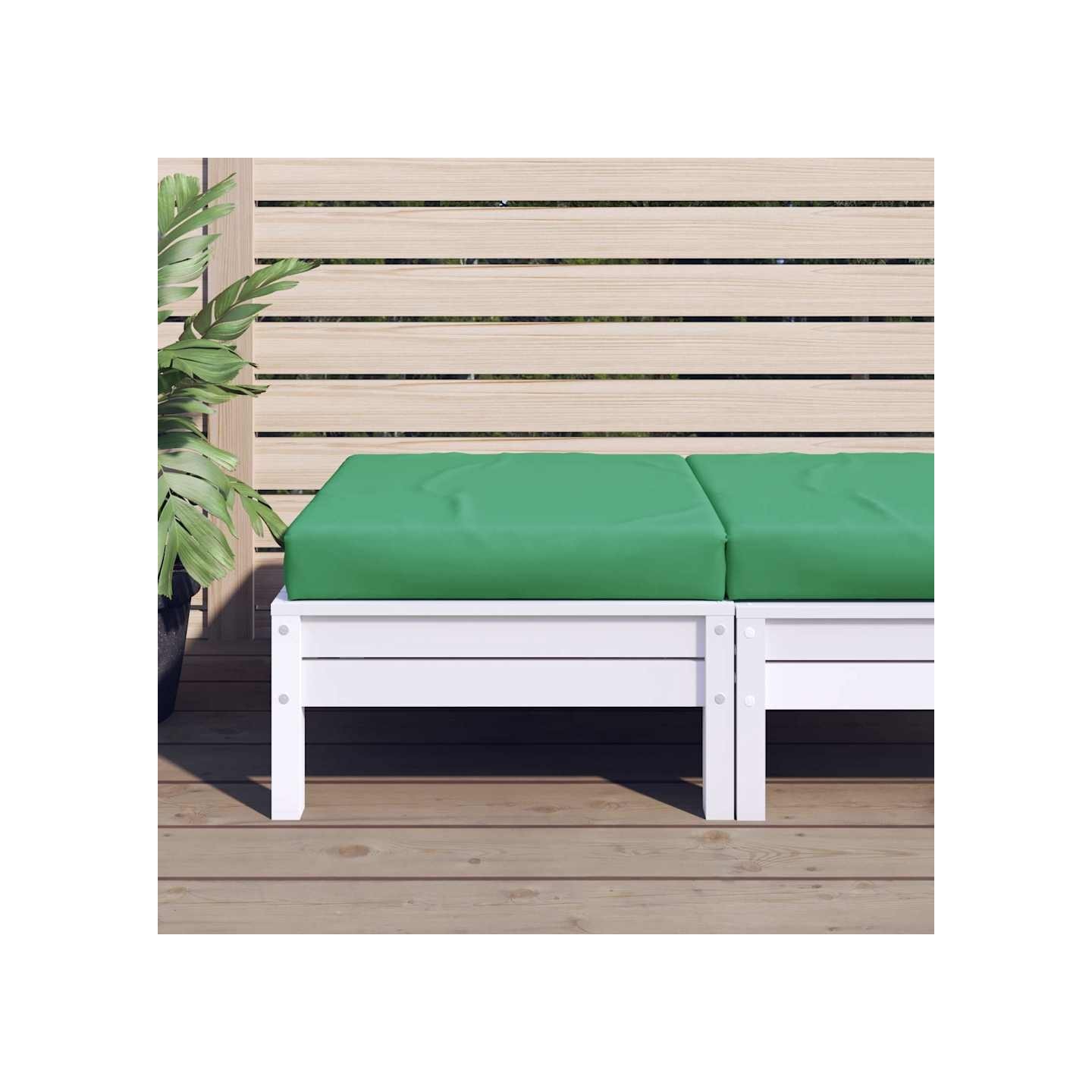 Coussin de palette vert tissu oxford