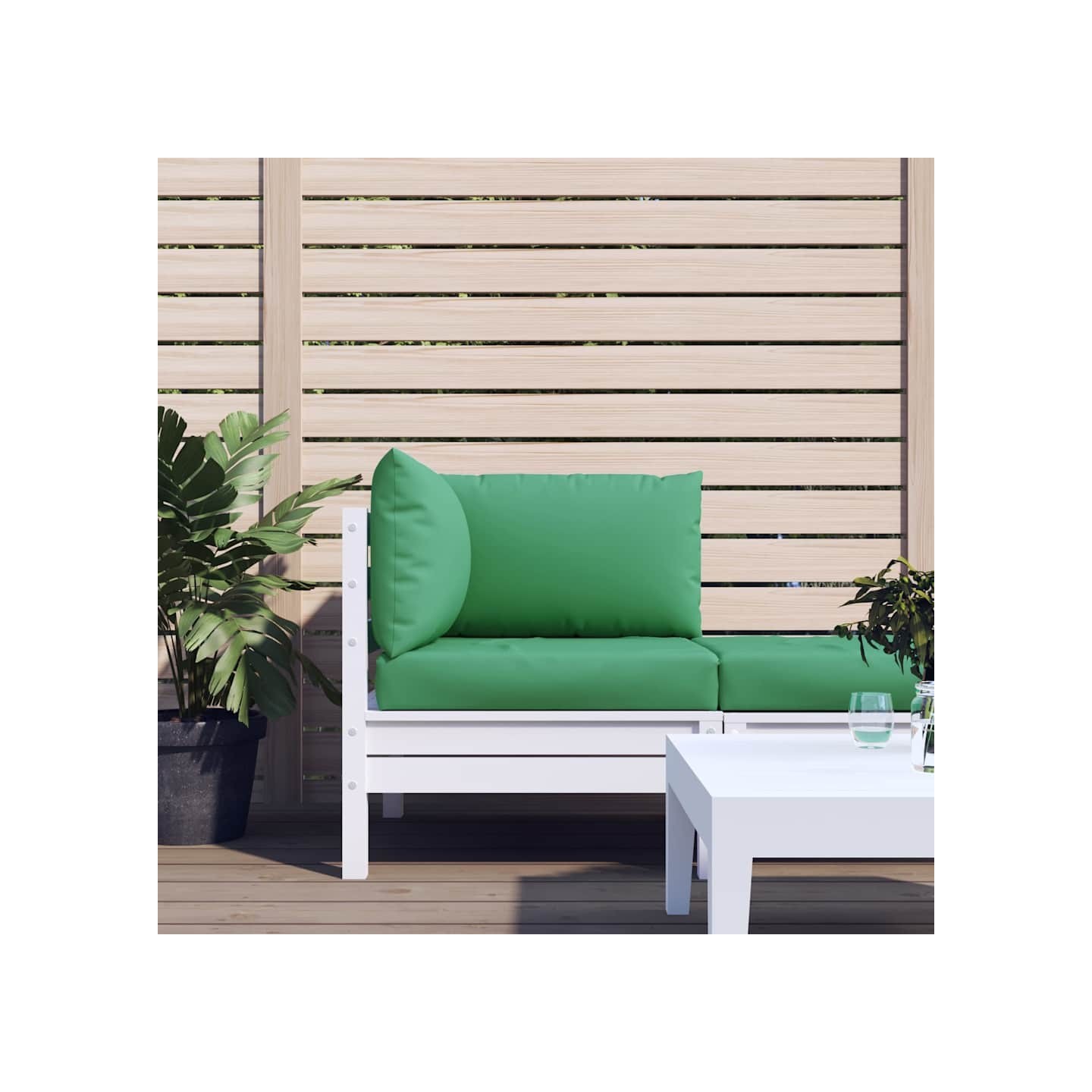 Coussins de palette lot de 3 vert tissu oxford