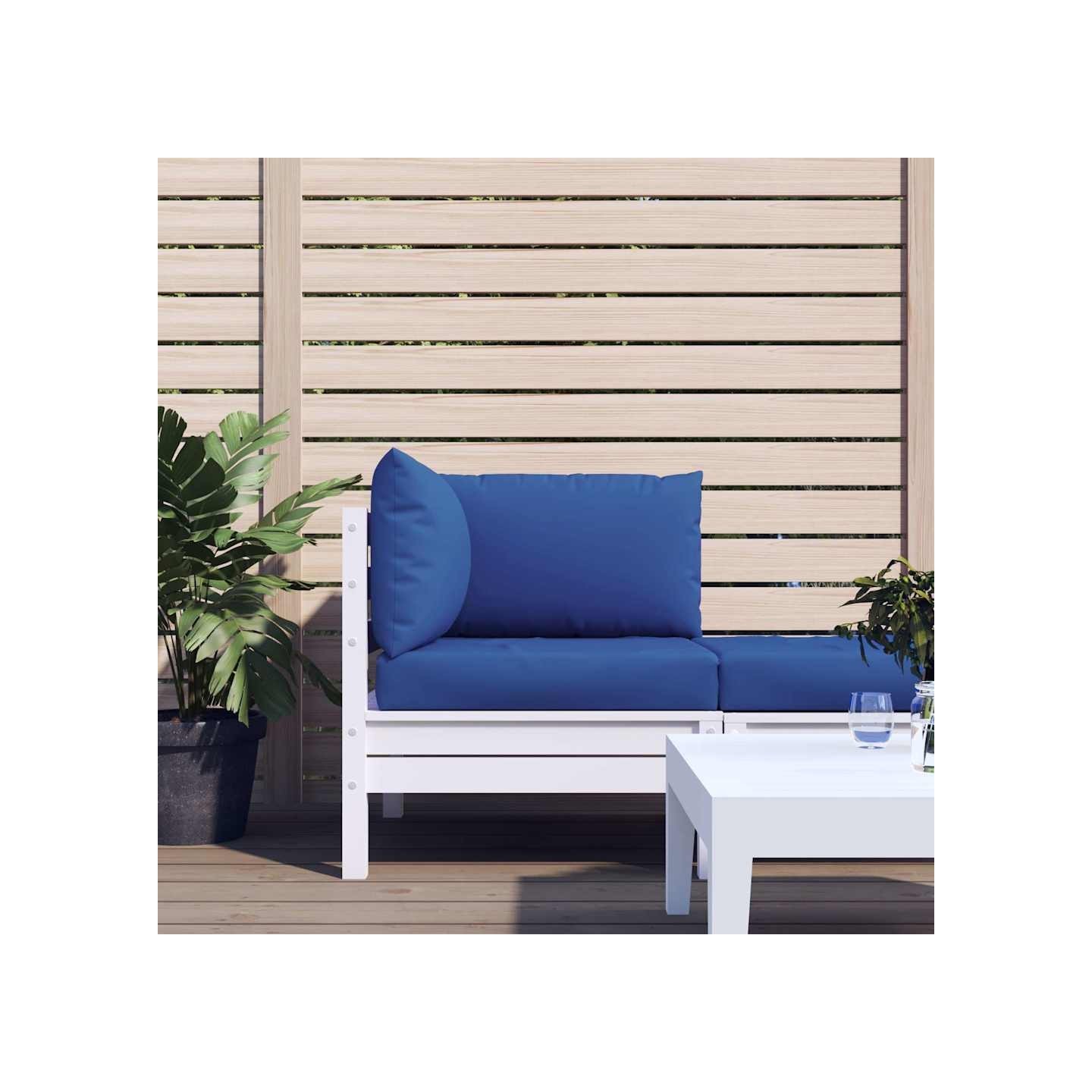 Coussins de palette lot de 3 bleu tissu oxford
