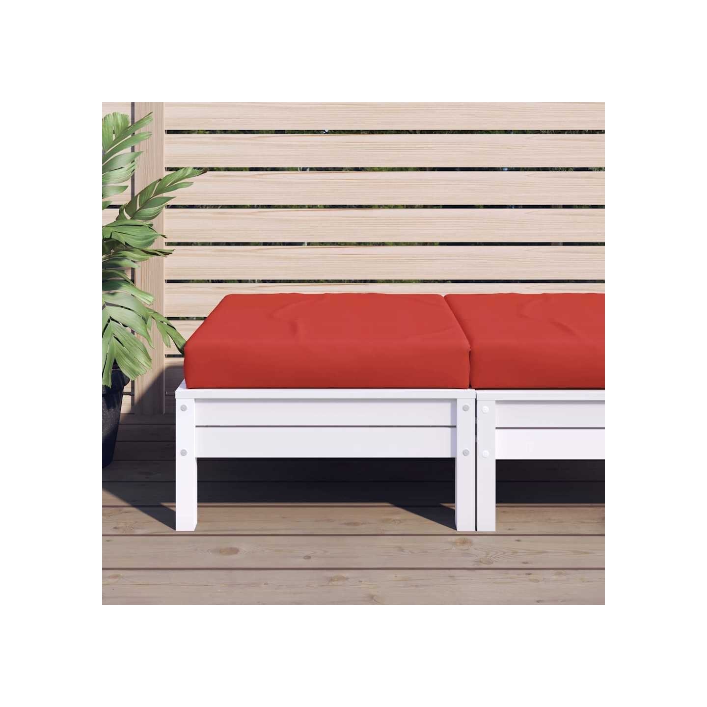 Coussin de palette rouge tissu oxford