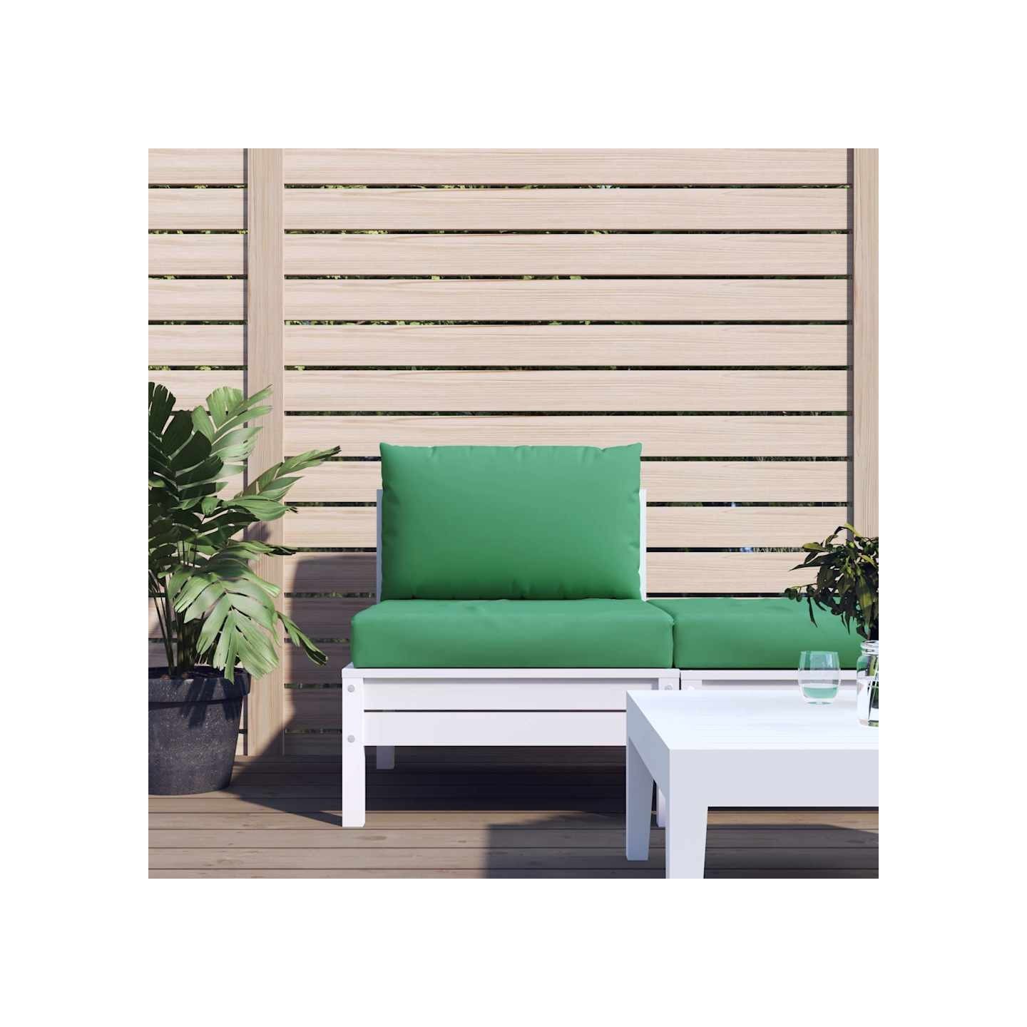 Coussins de palette lot de 2 vert tissu oxford