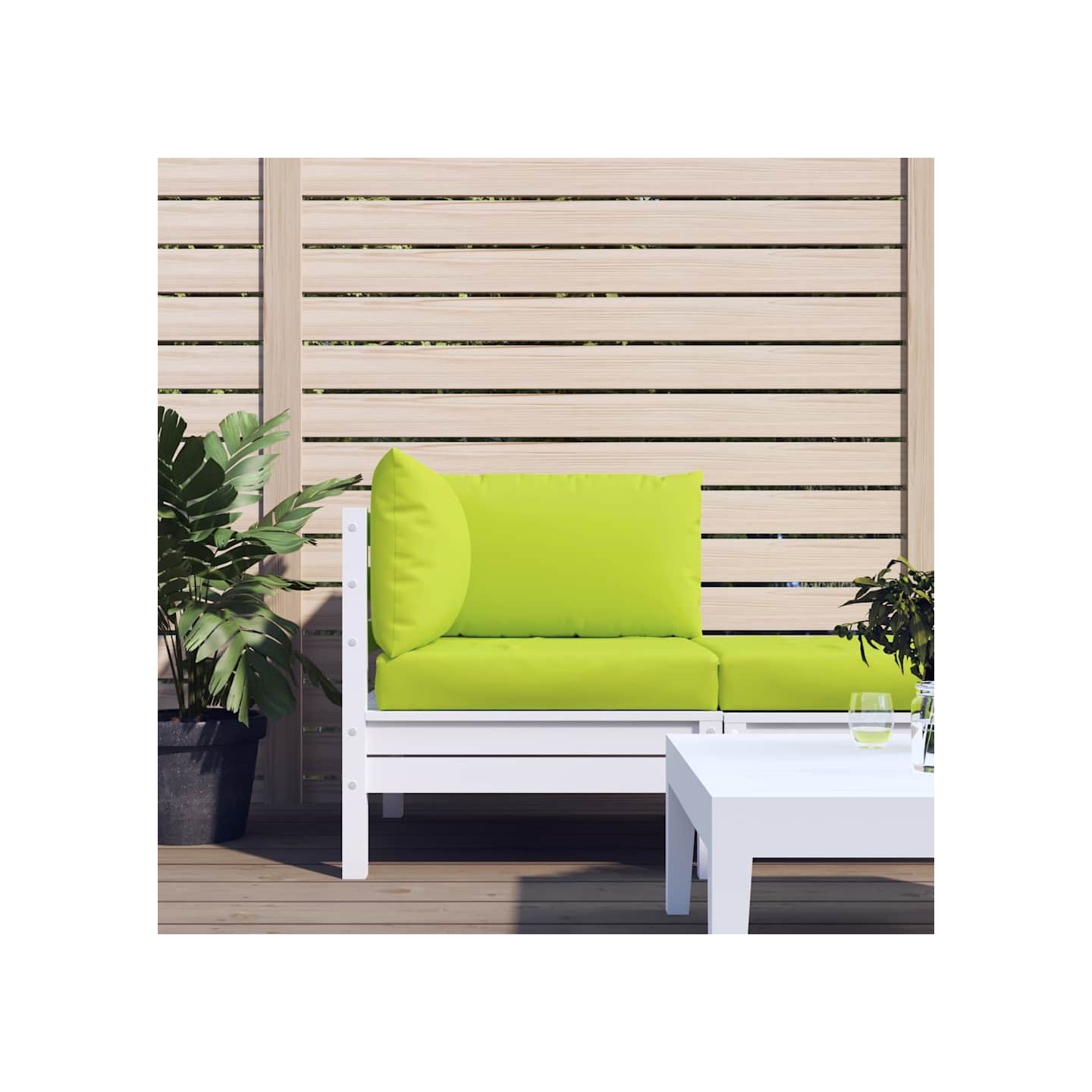 Coussins de palette lot de 3 vert vif tissu oxford