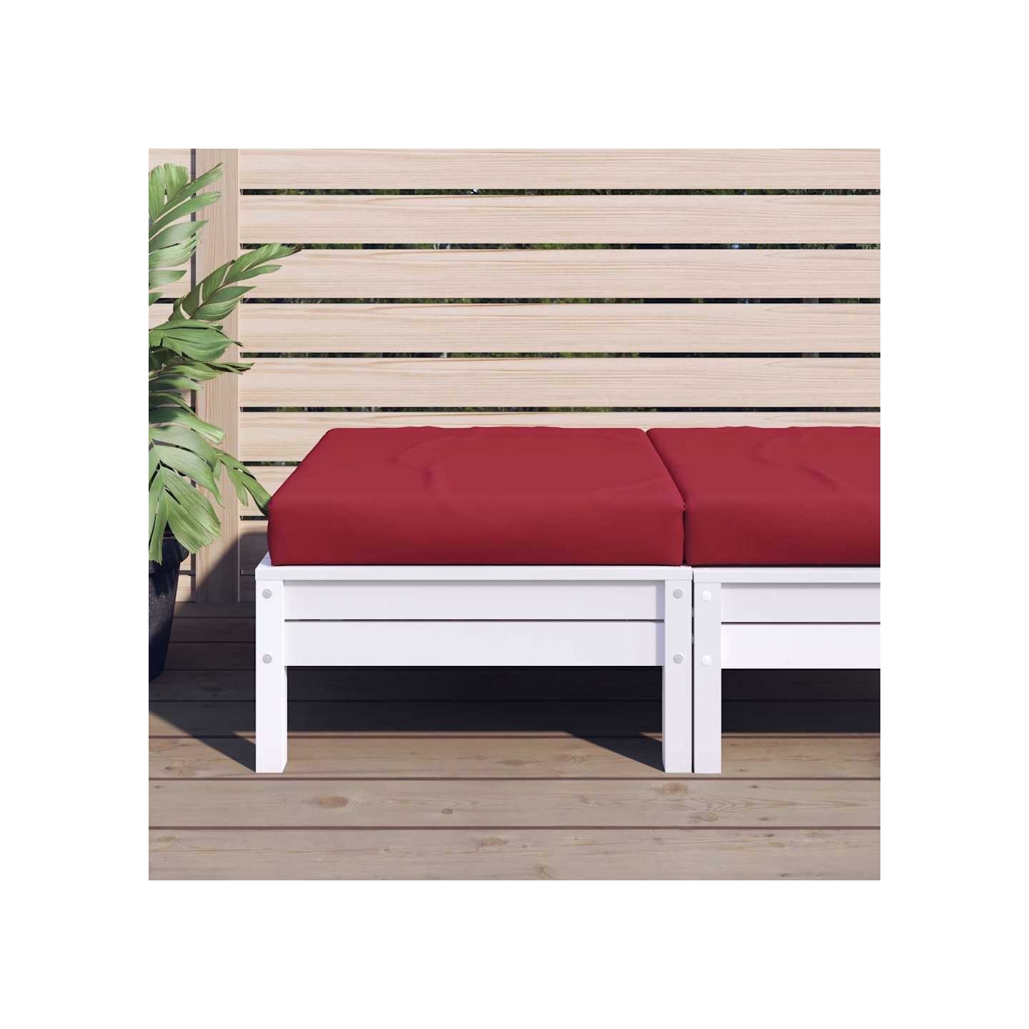 Coussin de palette rouge bordeaux tissu oxford