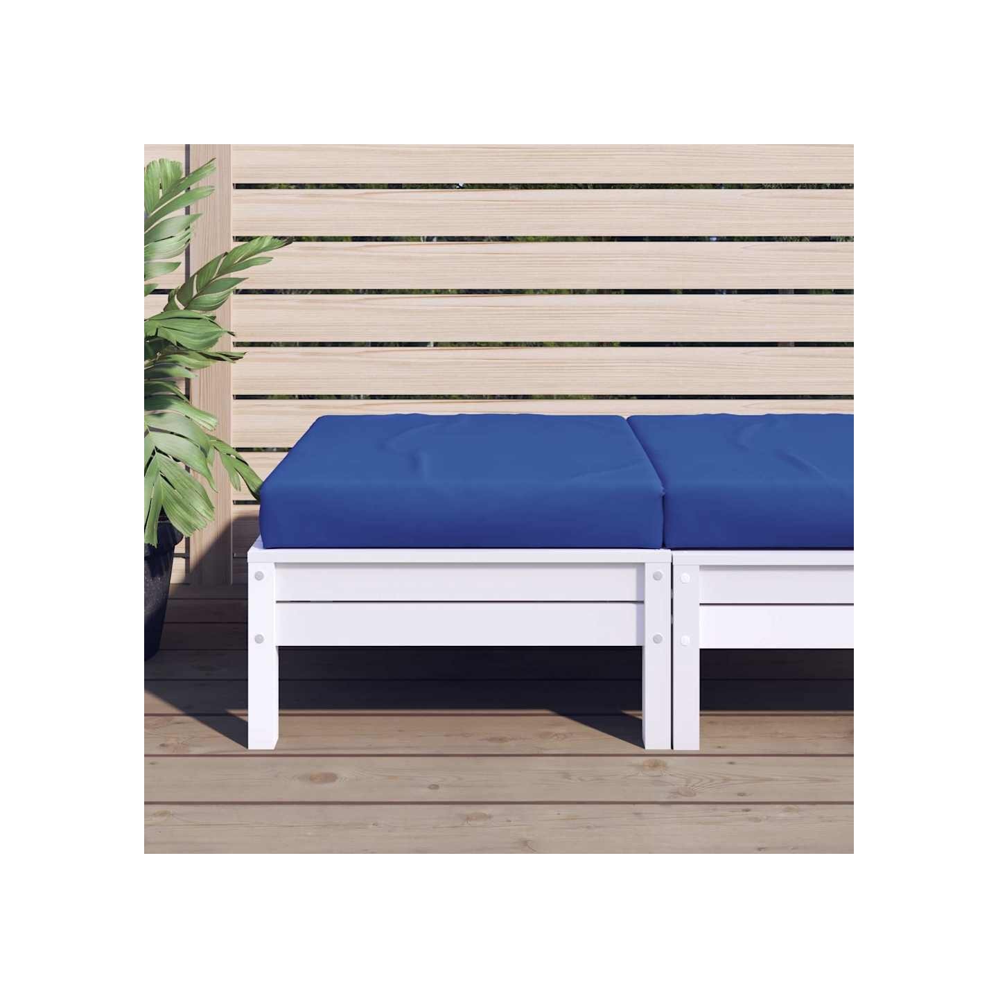 Coussin de palette bleu tissu oxford