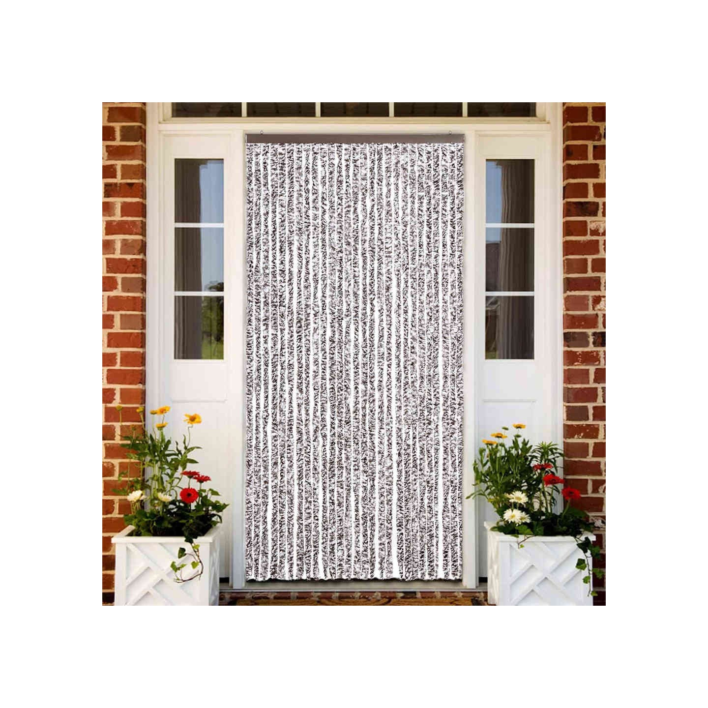 Moustiquaire marron et beige 118x220 cm chenille