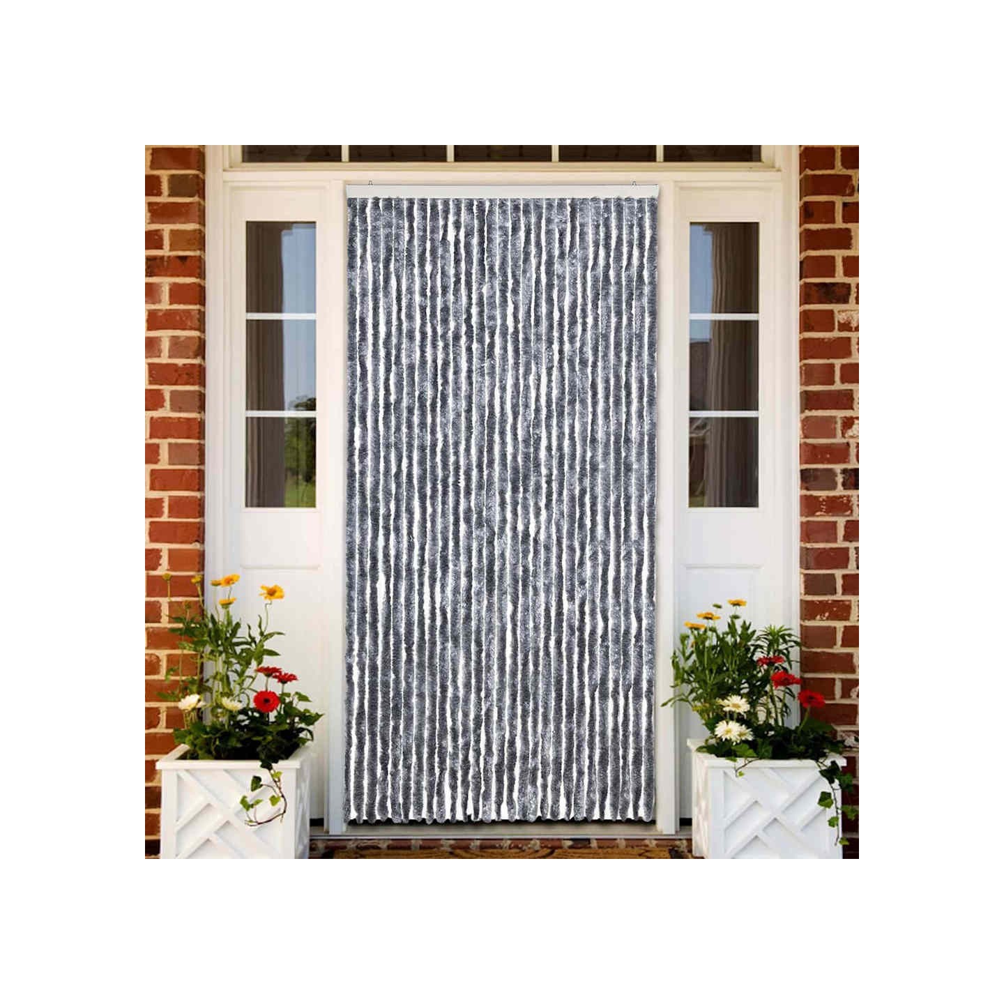 Moustiquaire argenté 118x220 cm chenille