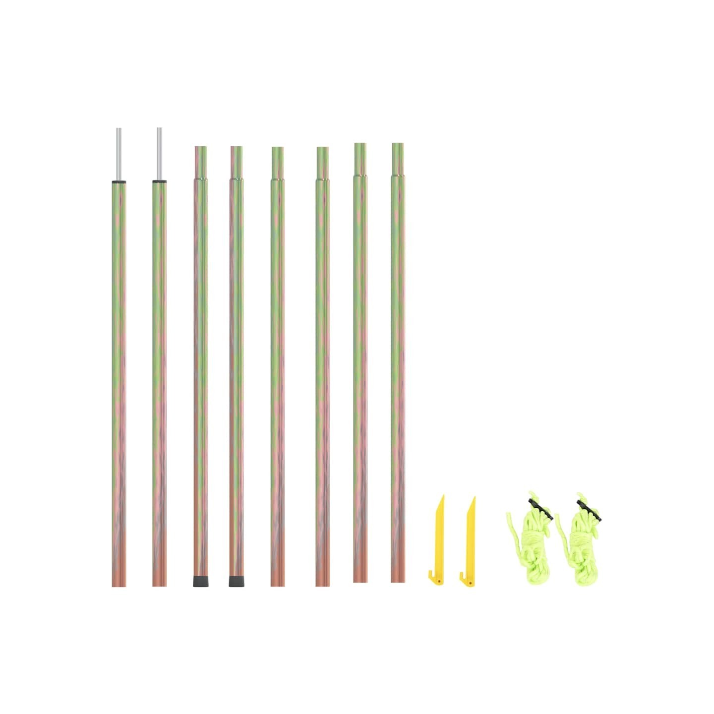 Mâts de parasol 2 pcs 200 cm Acier galvanisé
