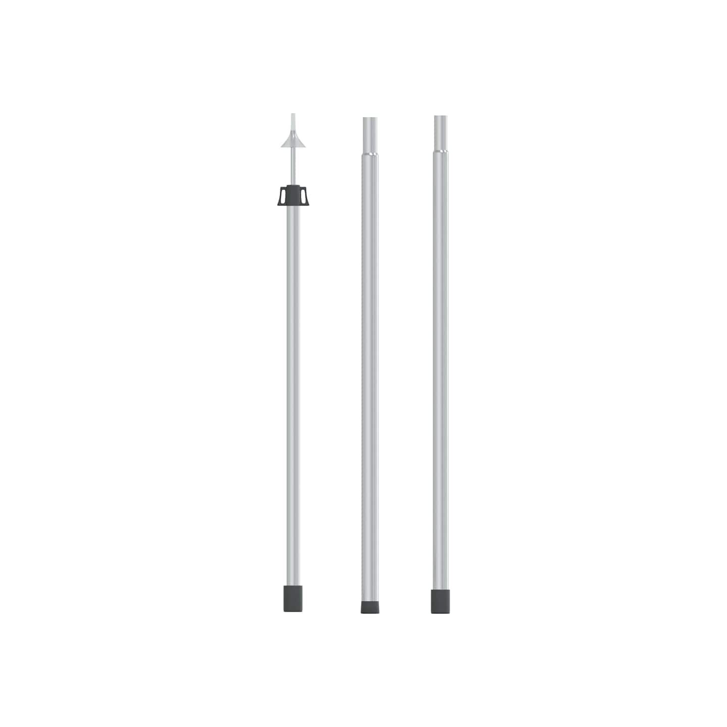 Mât de bâche télescopique avec longueur de 102-260 cm Aluminium