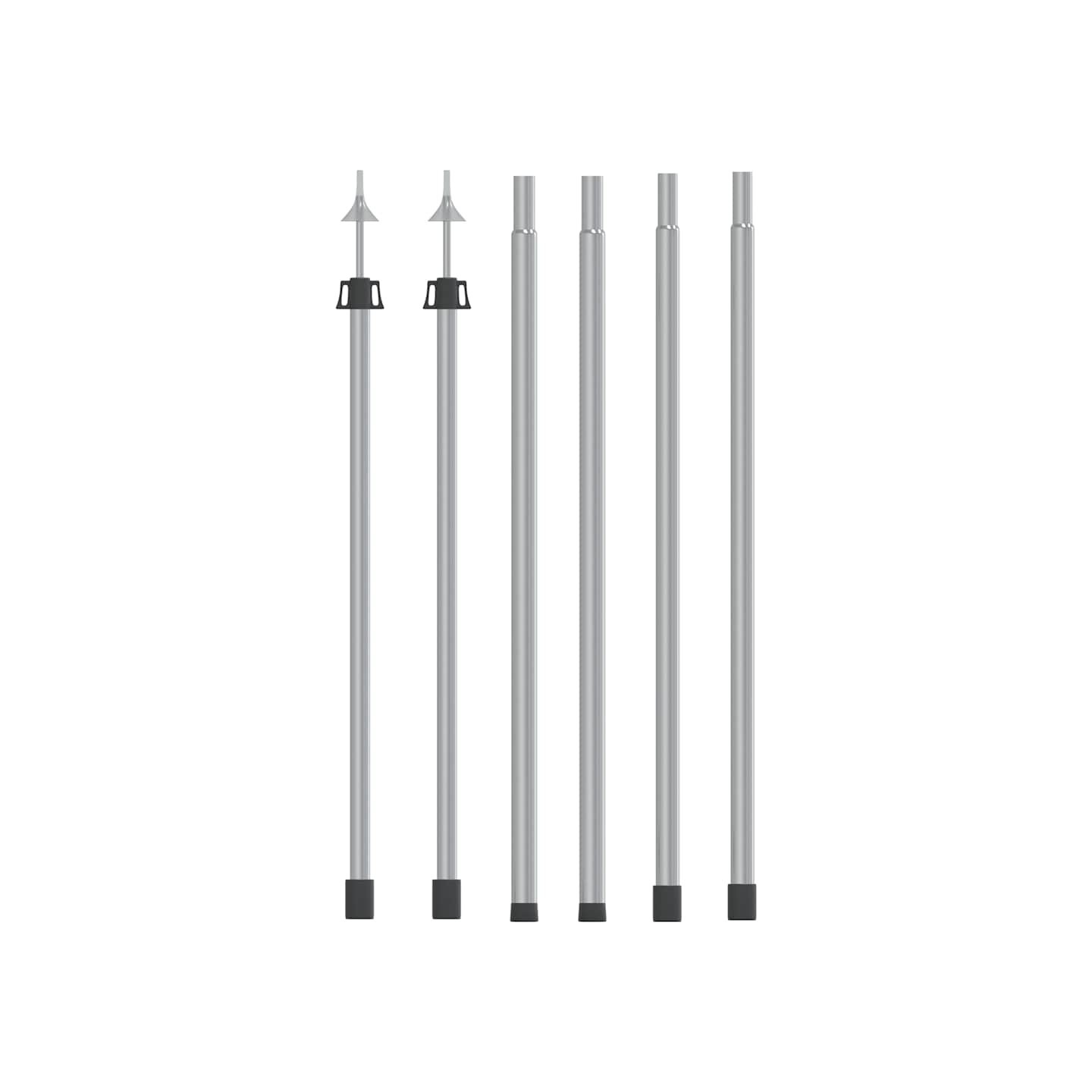 Mâts de bâche télescopiques 102-260 cm 2 pcs Aluminium