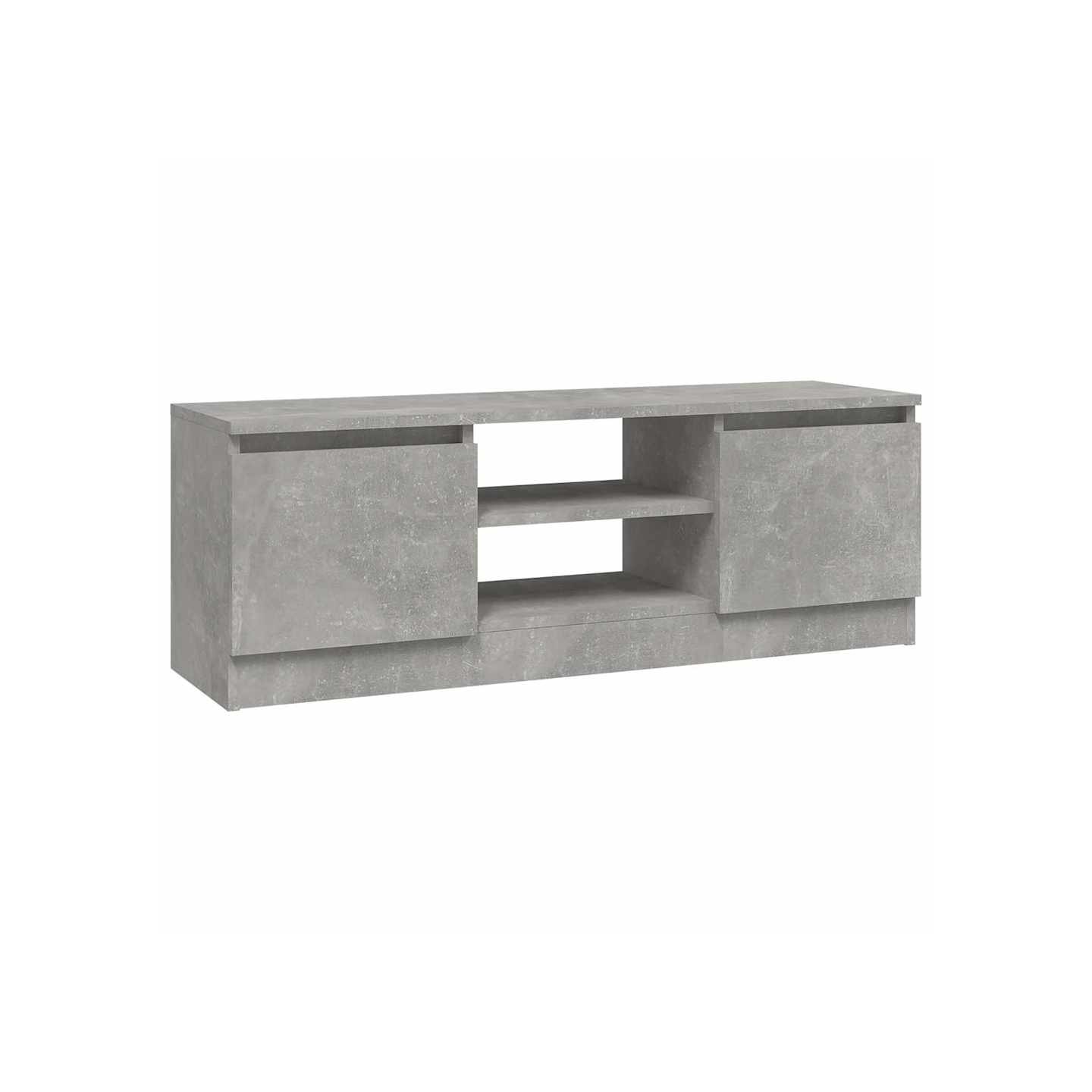 Meuble TV avec porte Gris béton 102x30x36 cm