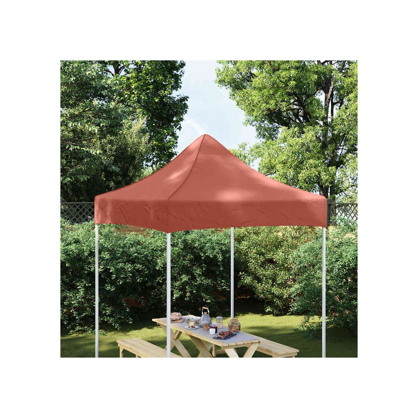 Toit de tente de réception 2x2 m Terre cuite 270 g/m²