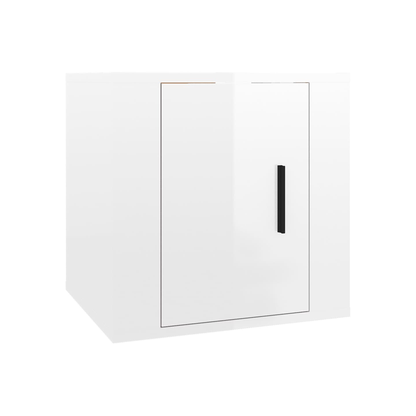 Meuble TV mural Blanc brillant 40x34,5x40 cm
