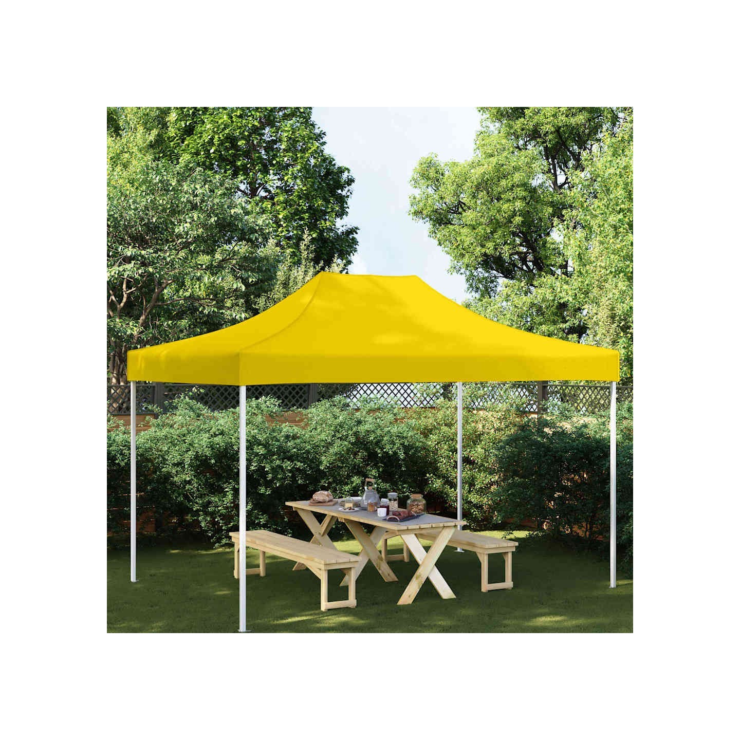 Toit de tente de réception 4x3 m Jaune 270 g/m²